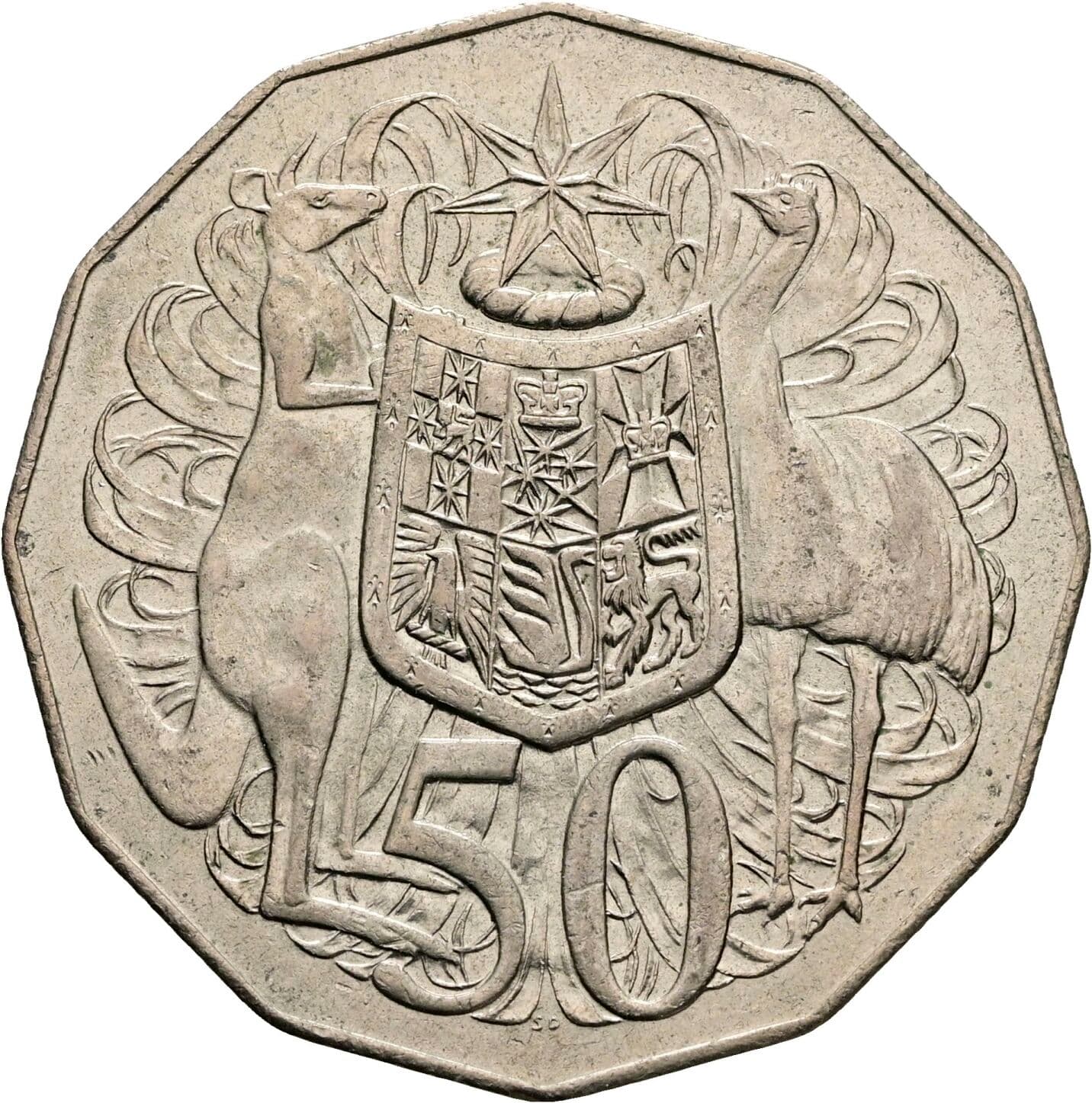 50 Cents Elisabeth II. 1952-2022 1978 – Rückseite