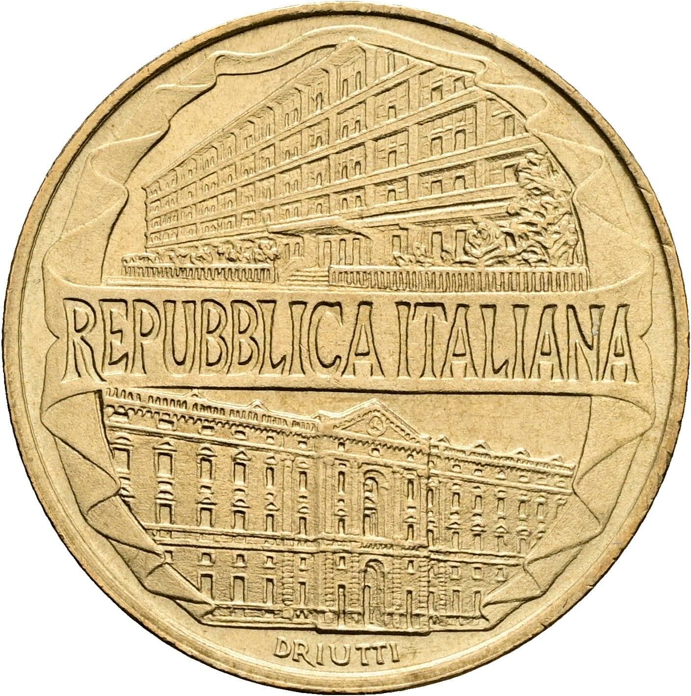 200 Lire 1996 – Rückseite