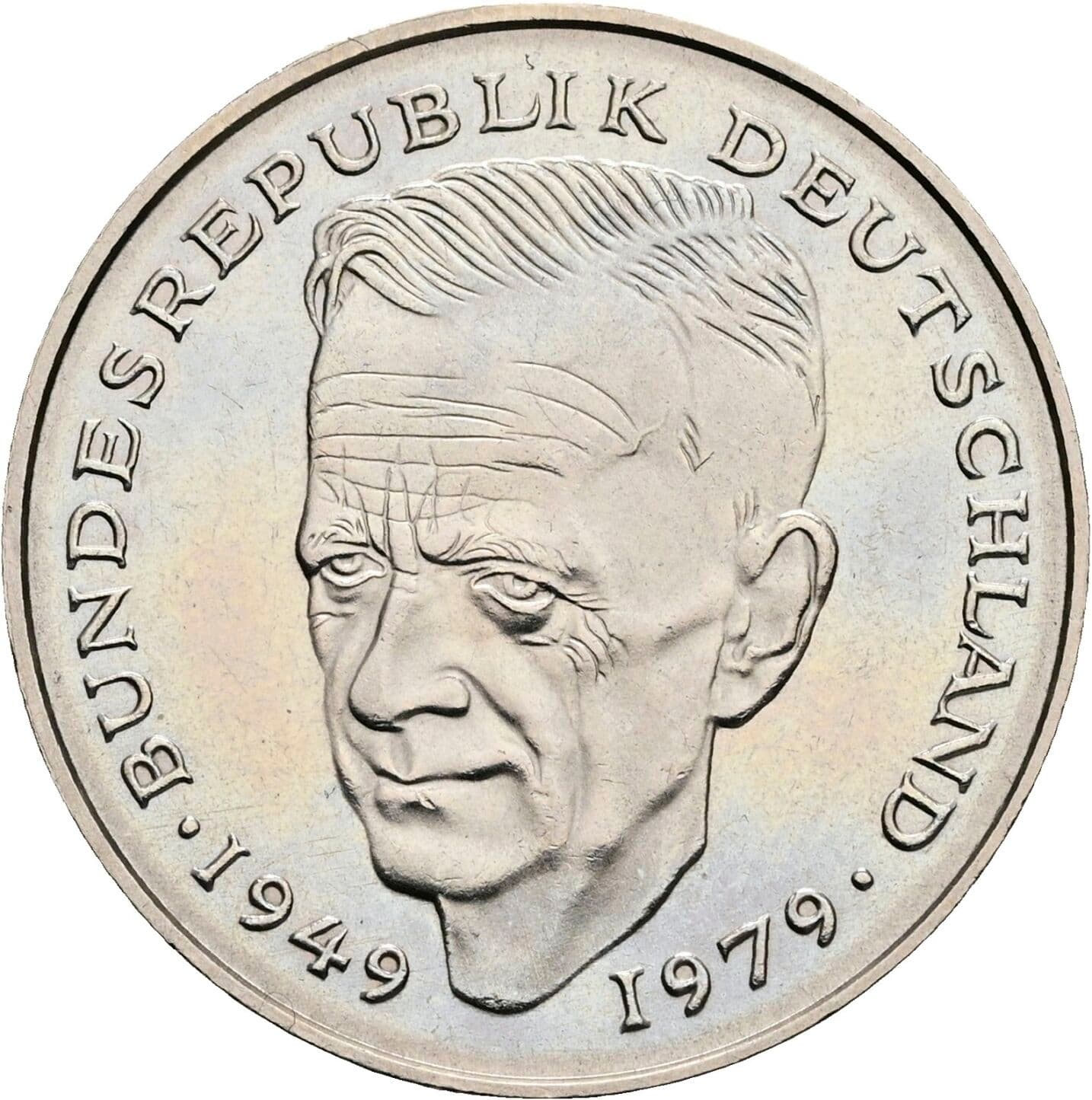 2 Deutsche Mark 1979 G – Vorderseite