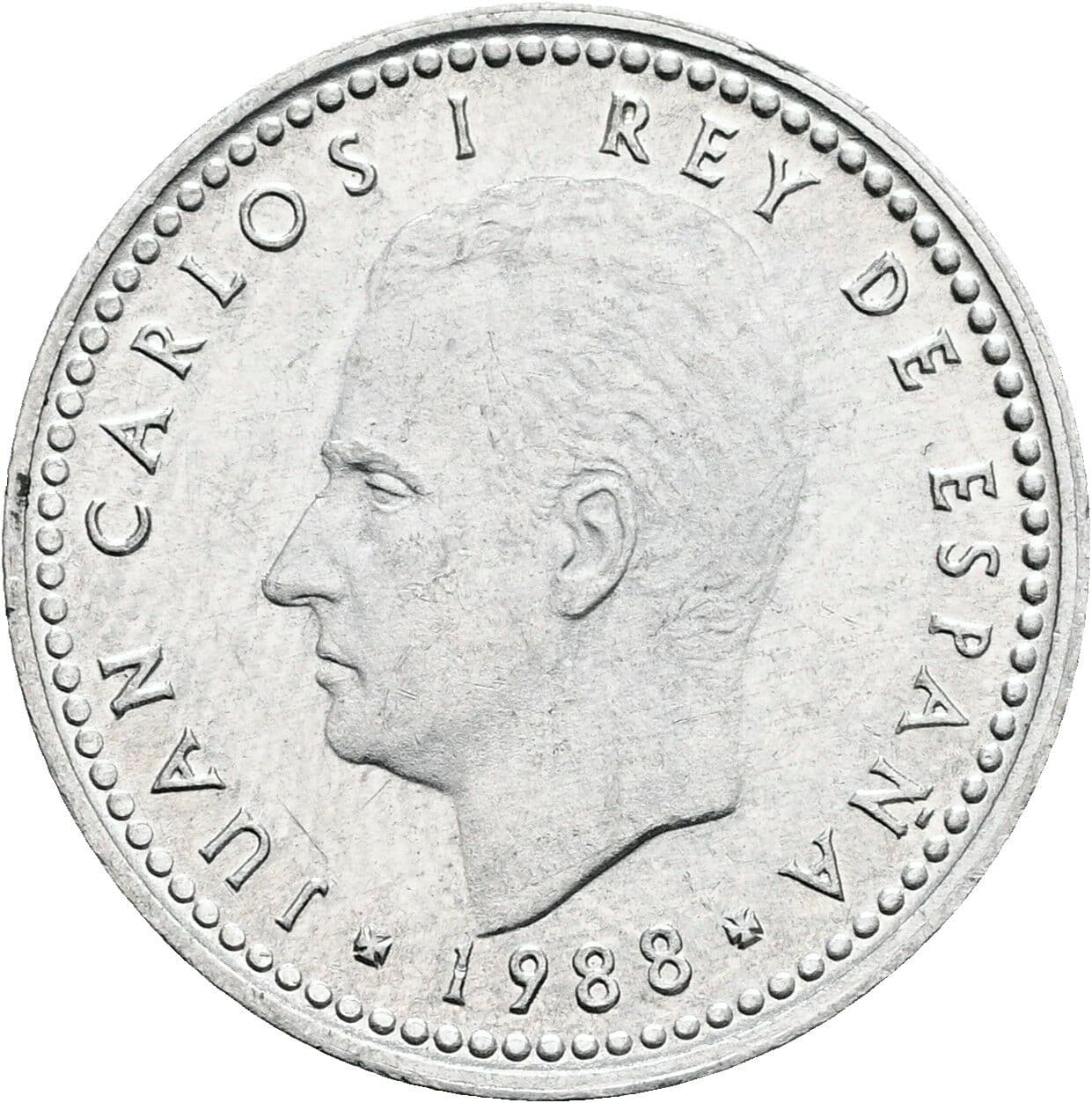 1 Peseta Juan Carlos (1975-2014) 1988 – Rückseite