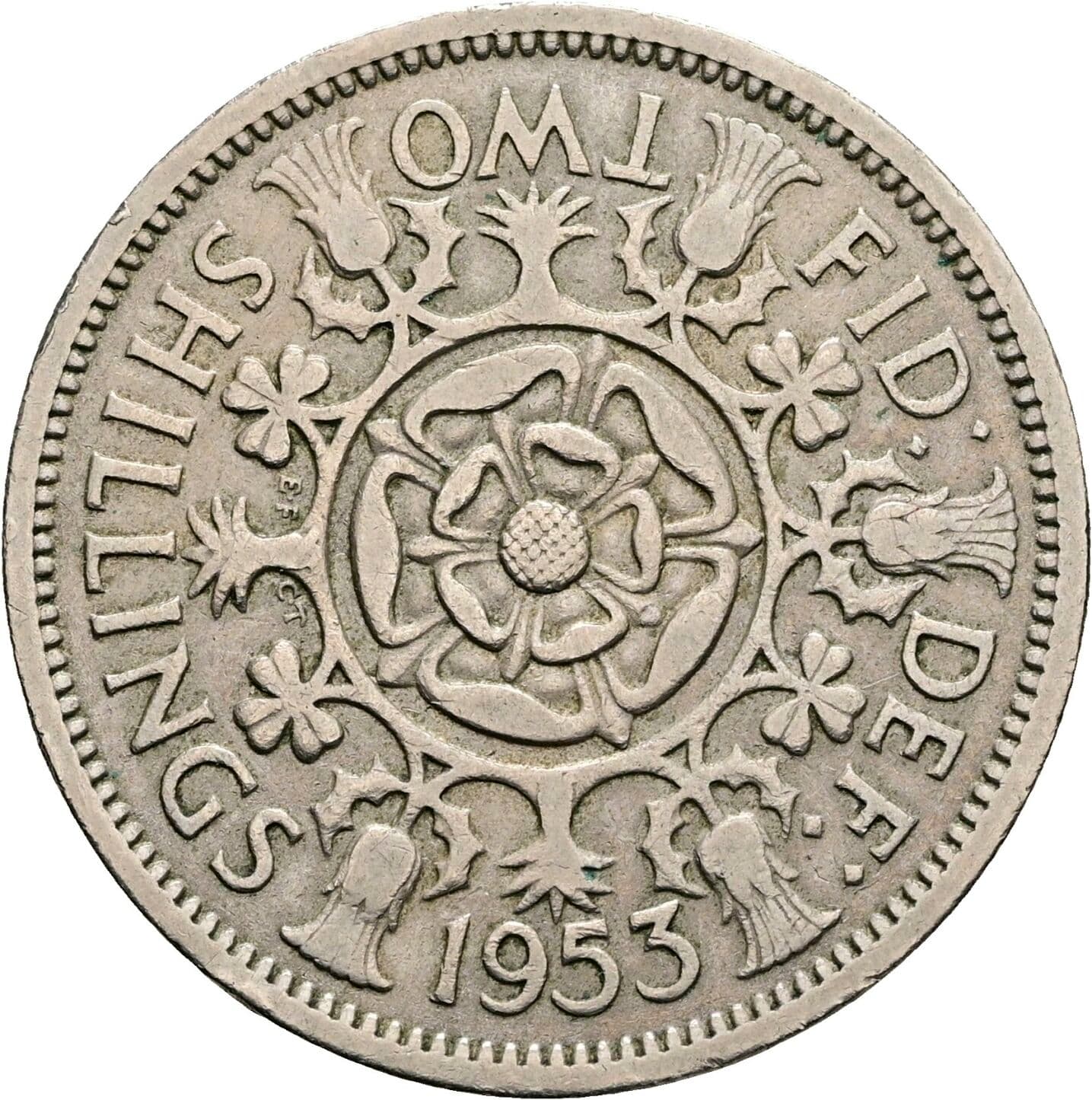 2 Shillings Elisabeth II. 1952-2022 1953 – Rückseite