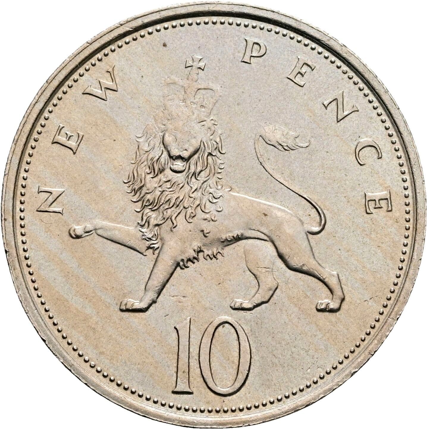 10 New Pence Elisabeth II. 1952-2022 1976 – Rückseite