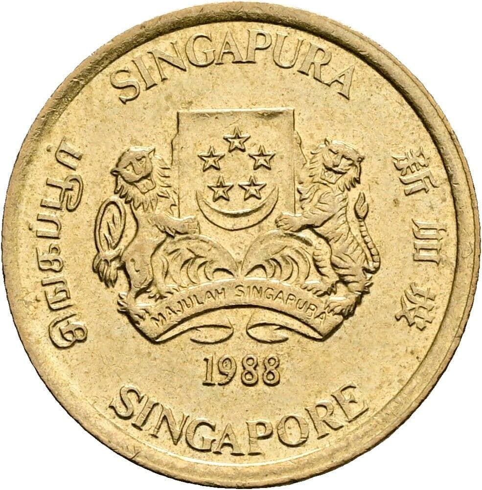 5 Cents 1988 – Rückseite