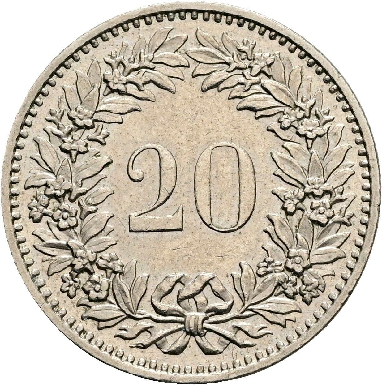 20 Rappen 1974 – Vorderseite