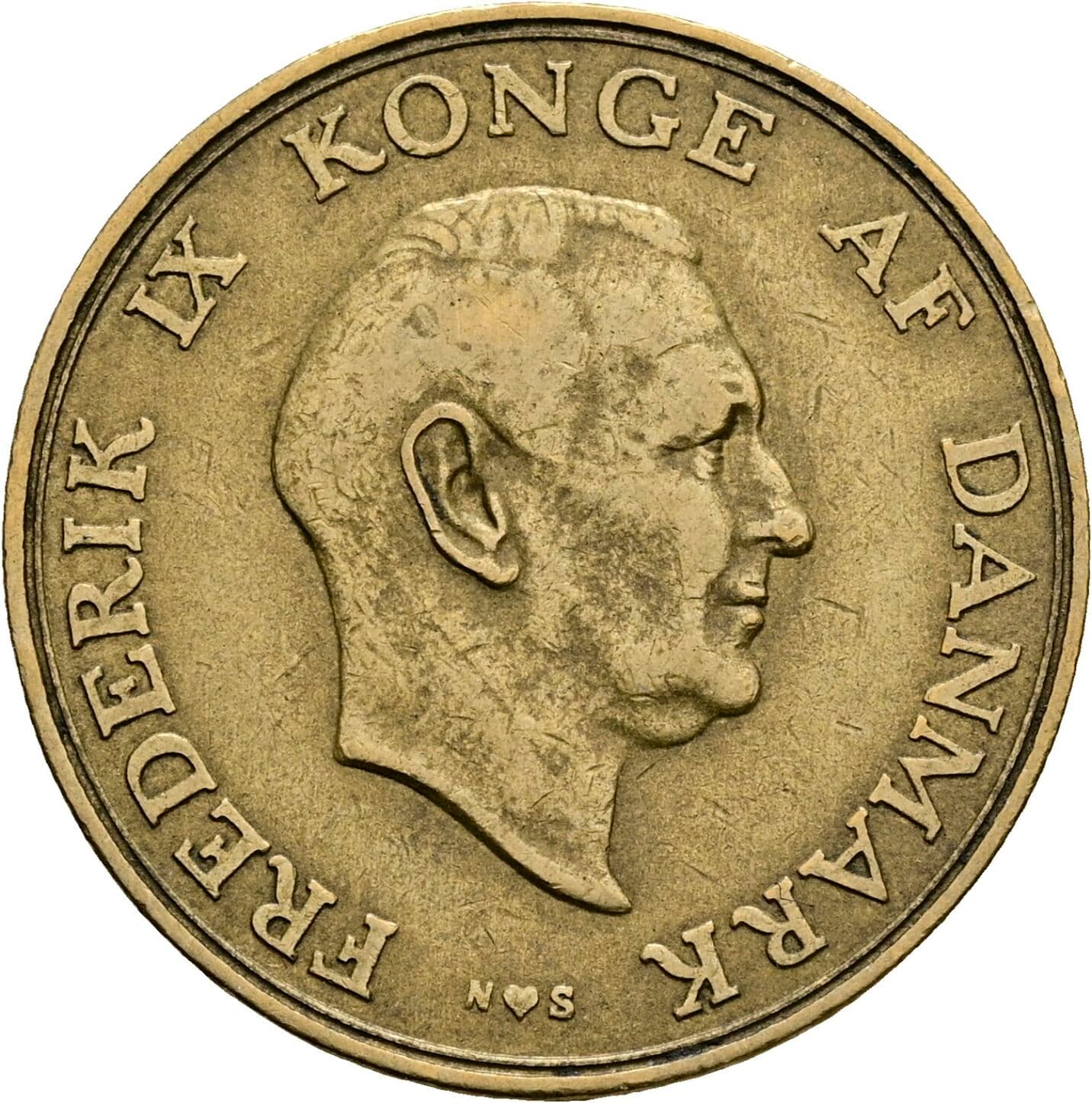 1 Krone Friedrich IX. (1947-1972) 1952 – Vorderseite