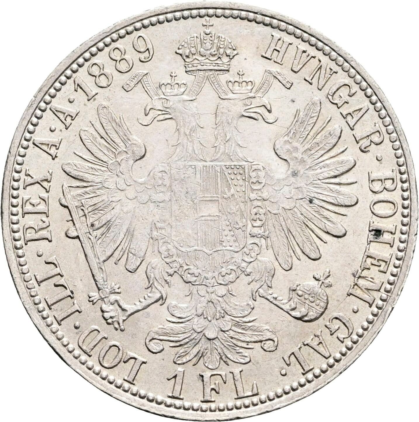 1 Gulden Franz Joseph I. 1848-1916 1889 – Rückseite
