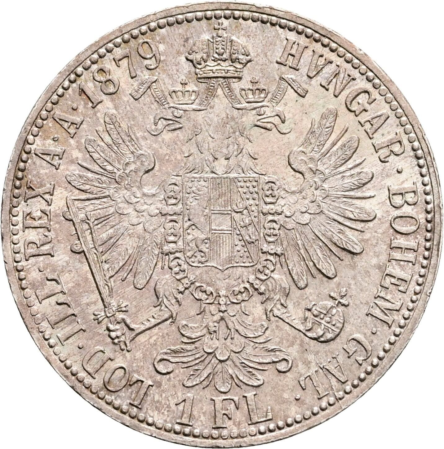 1 Gulden Franz Joseph I. 1848-1916 1879 – Rückseite