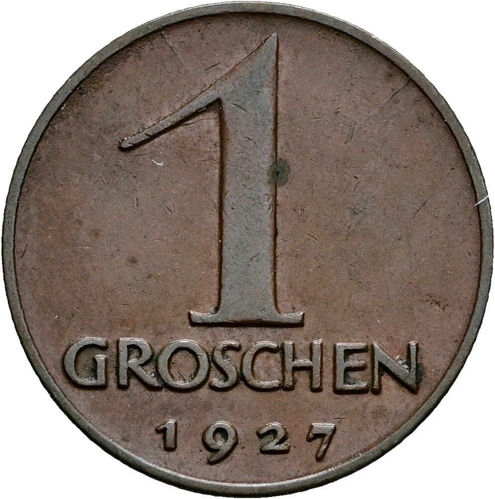1 Groschen 1927 – Vorderseite