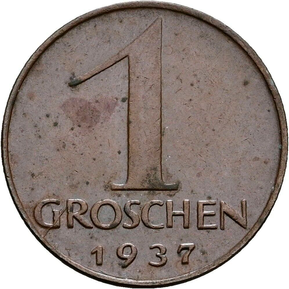 1 Groschen 1937 – Vorderseite