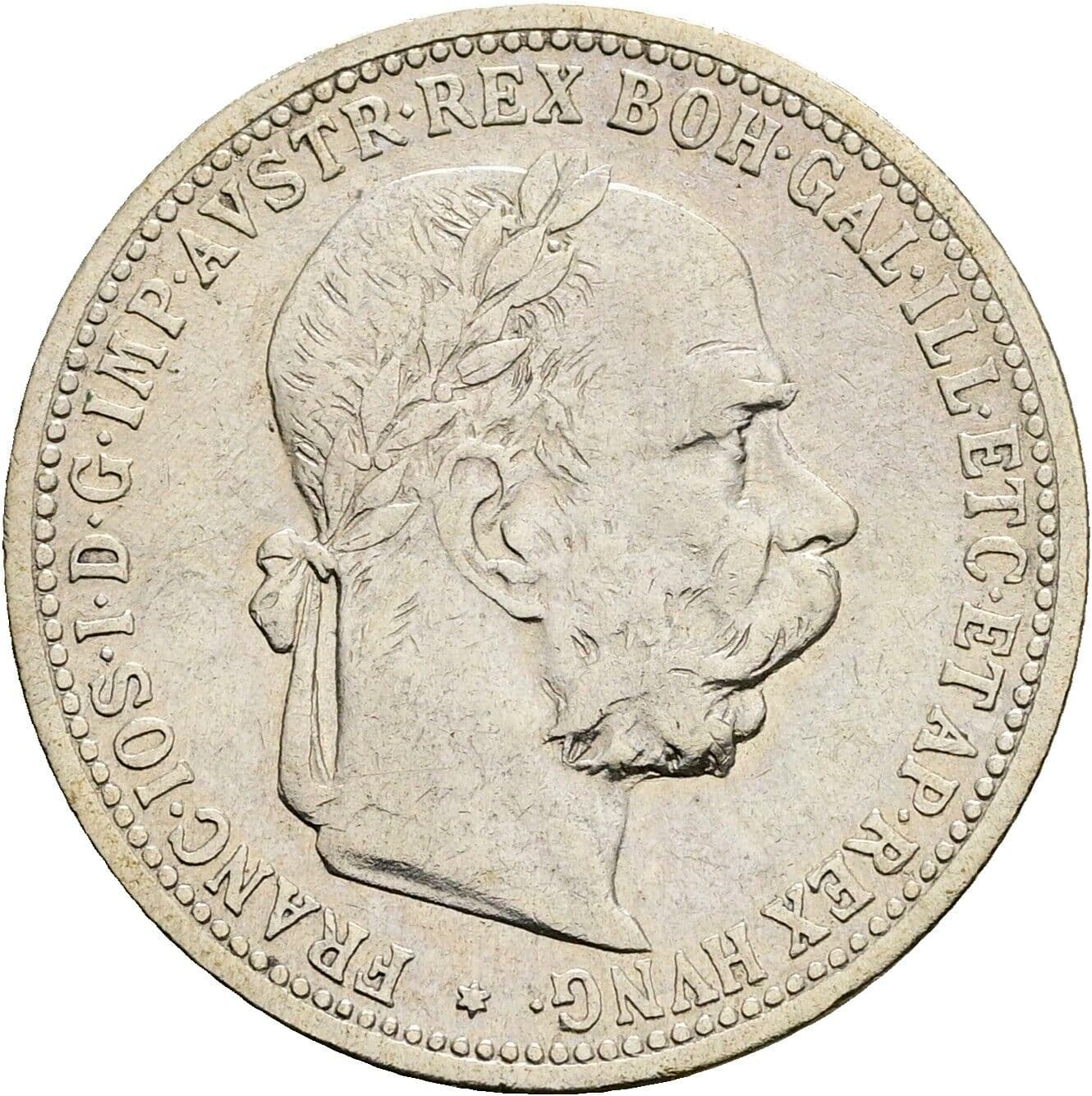 1 Krone Franz Joseph I. 1848-1916 1898 – Vorderseite
