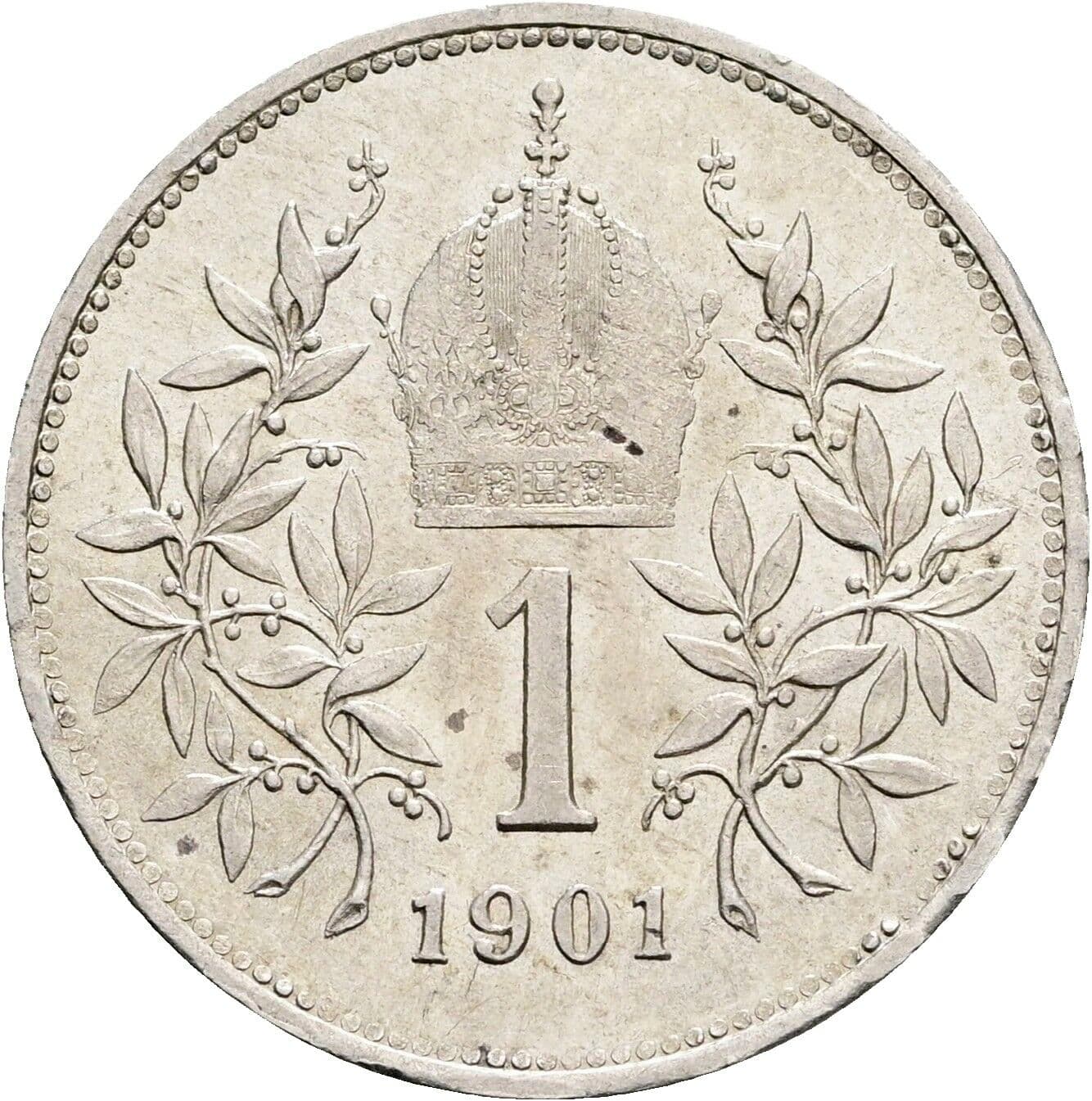 1 Krone Franz Joseph I. 1848-1916 1901 – Rückseite