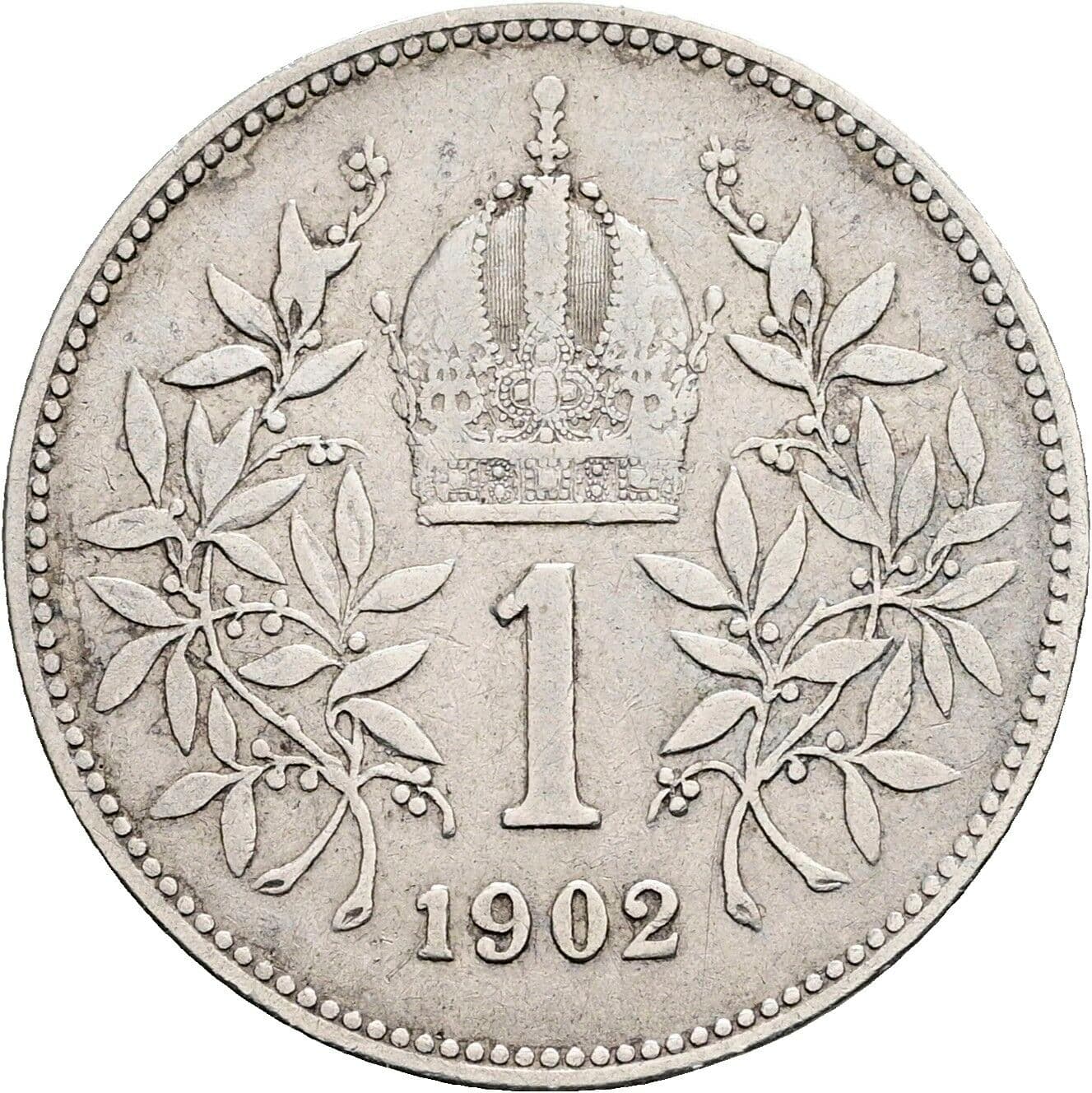 1 Krone Franz Joseph I. 1848-1916 1902 – Rückseite