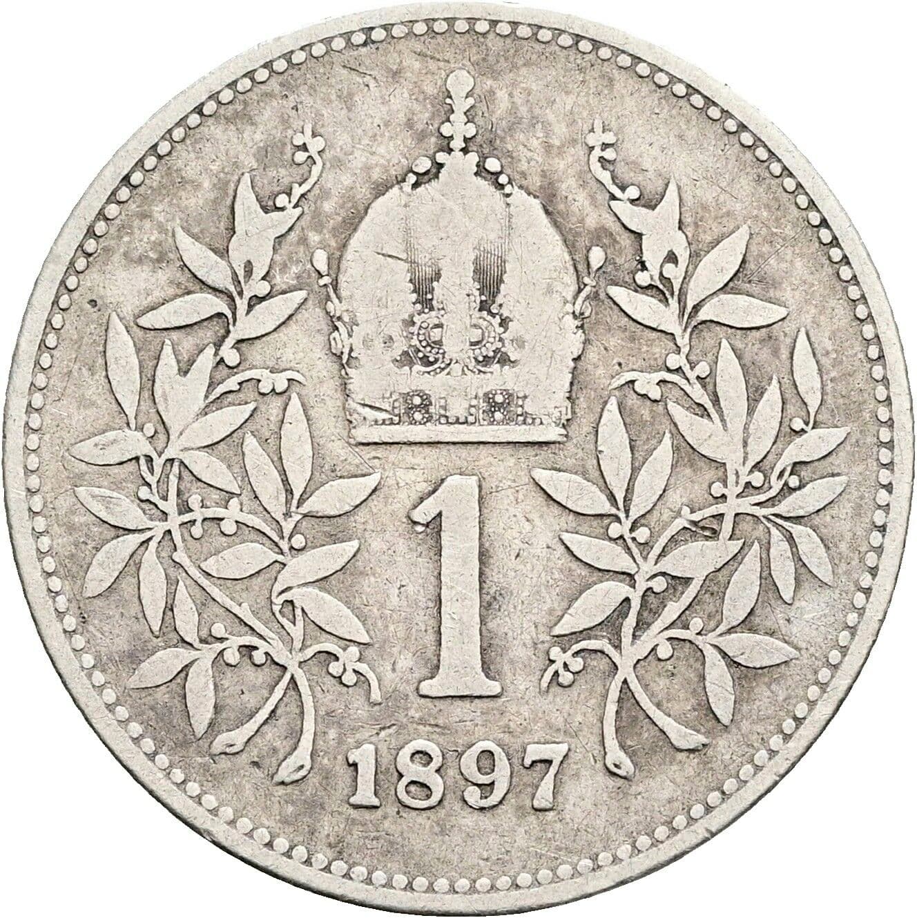 1 Krone Franz Joseph I. 1848-1916 1897 – Rückseite
