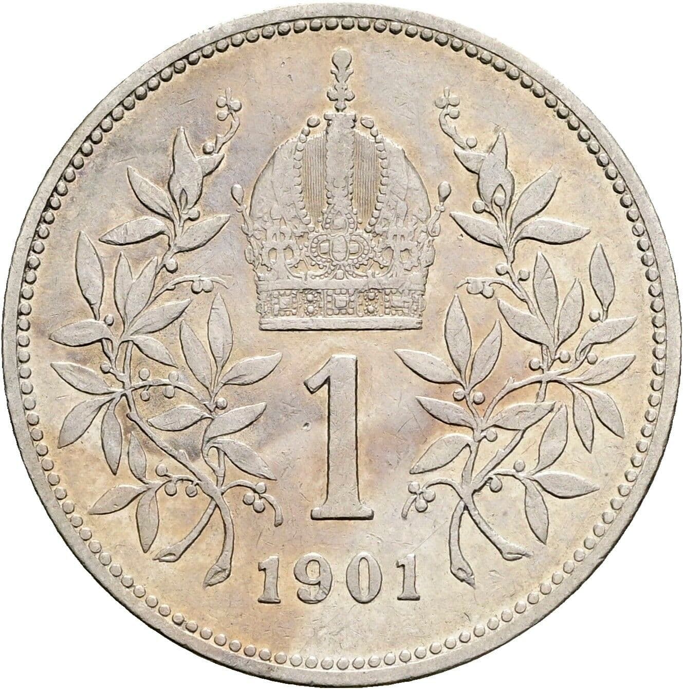 1 Krone Franz Joseph I. 1848-1916 1901 – Rückseite