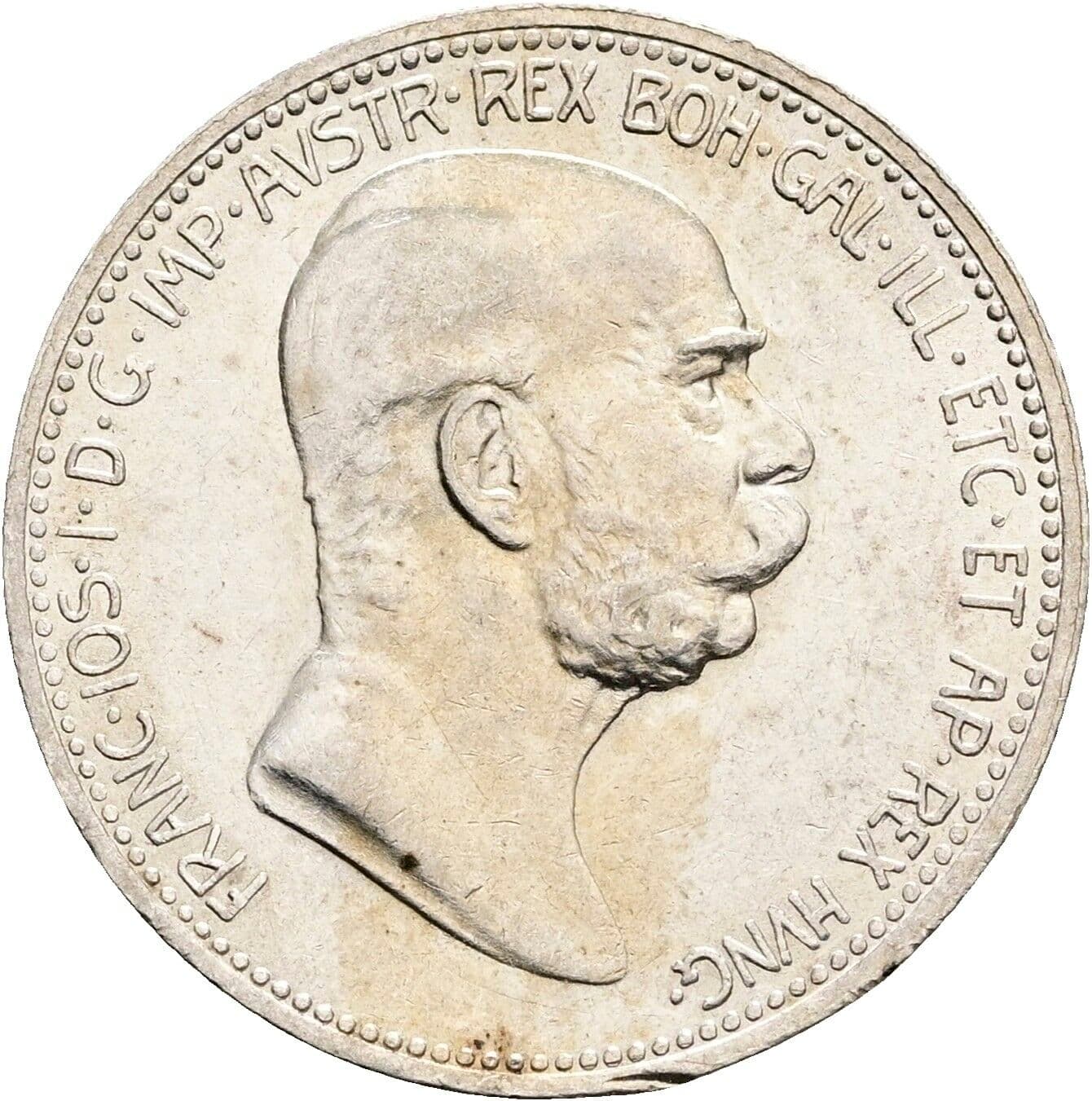 1 Krone Franz Joseph I. 1848-1916 1908 – Vorderseite