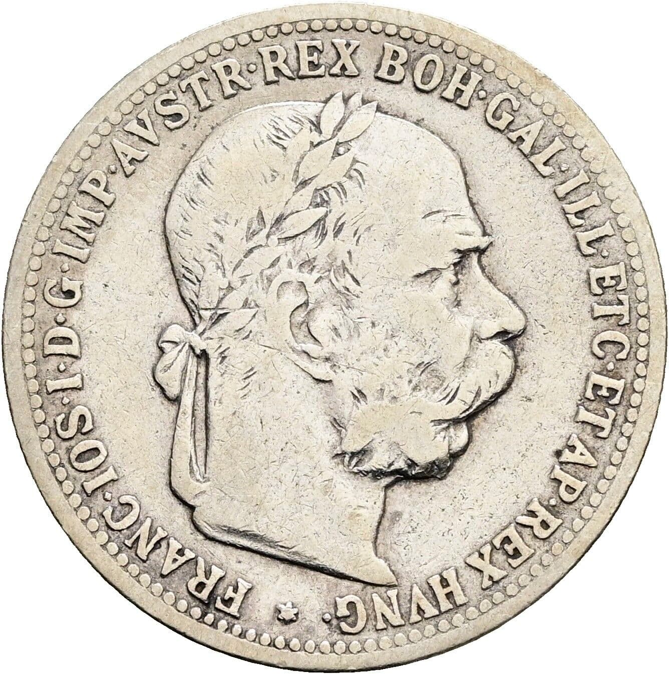 1 Krone Franz Joseph I. 1848-1916 1897 – Vorderseite