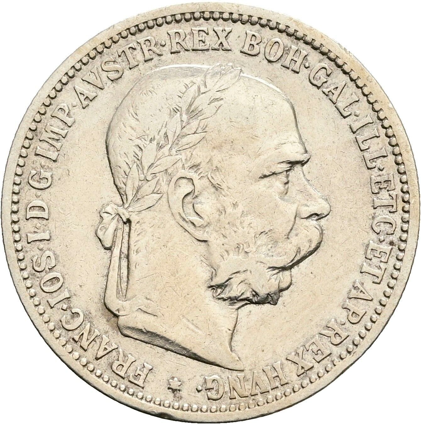 1 Krone Franz Joseph I. 1848-1916 1893 – Vorderseite