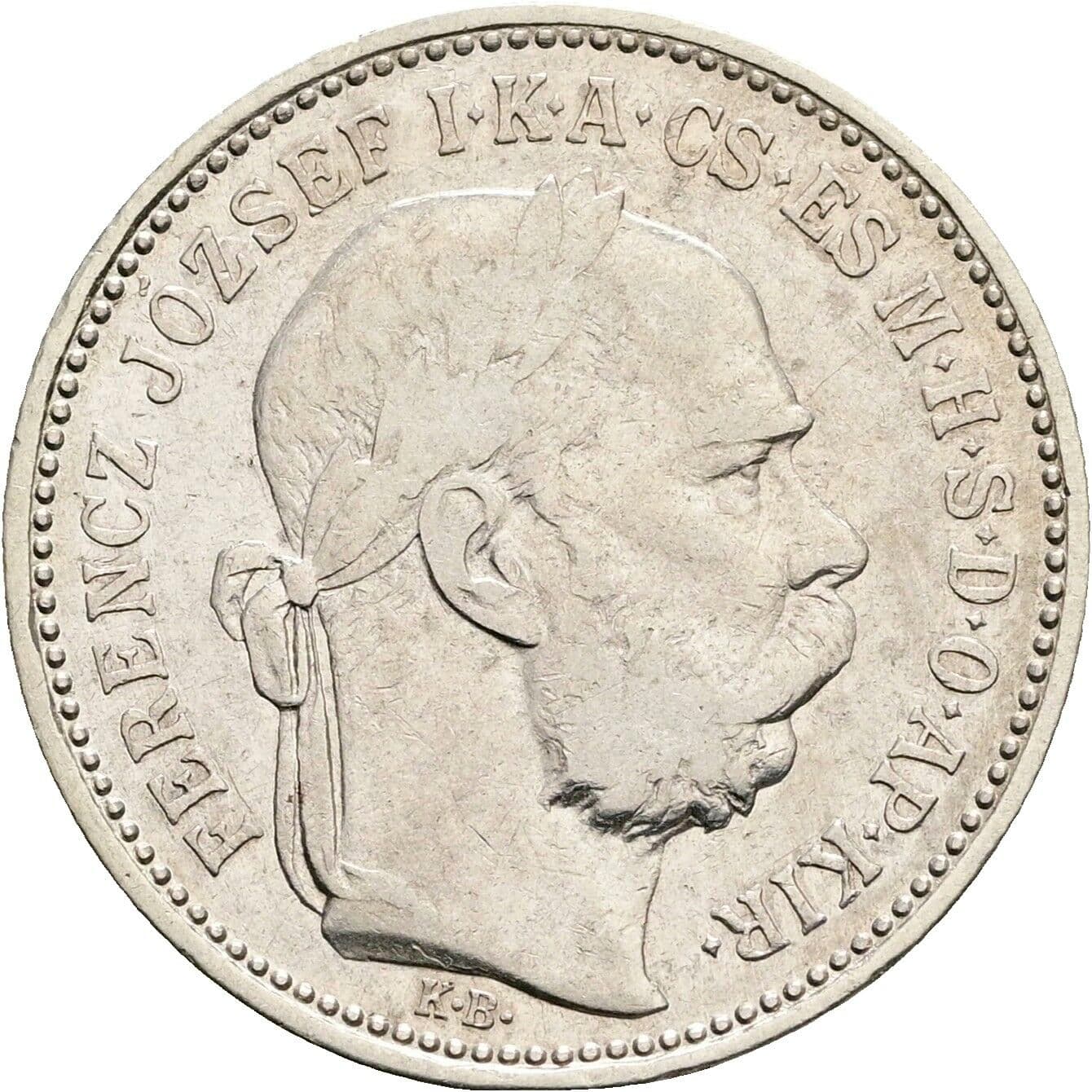 1 Korona Franz Joseph I. 1848-1916 1893 KB, Kremnitz – Vorderseite