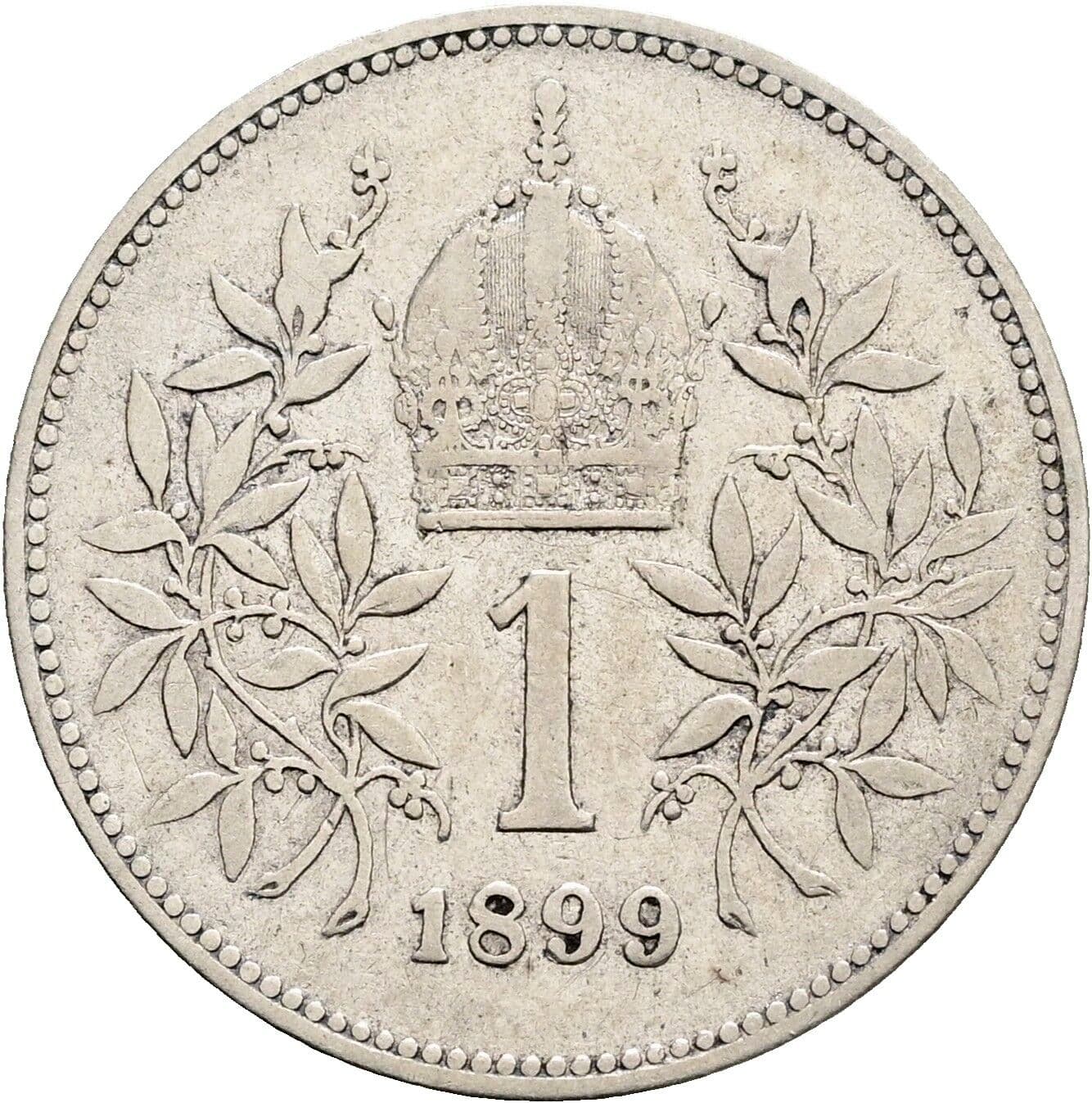 1 Krone Franz Joseph I. 1848-1916 1899 – Rückseite