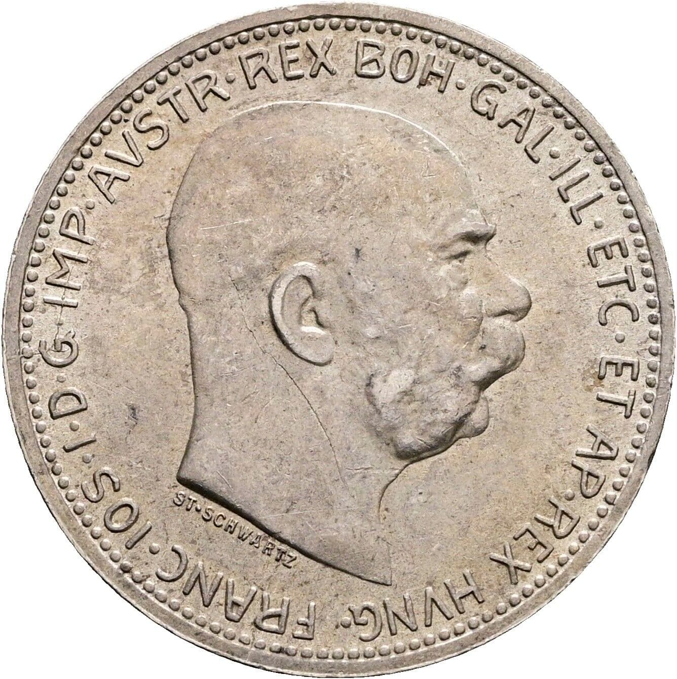 1 Krone Franz Joseph I. 1848-1916 1916 – Vorderseite