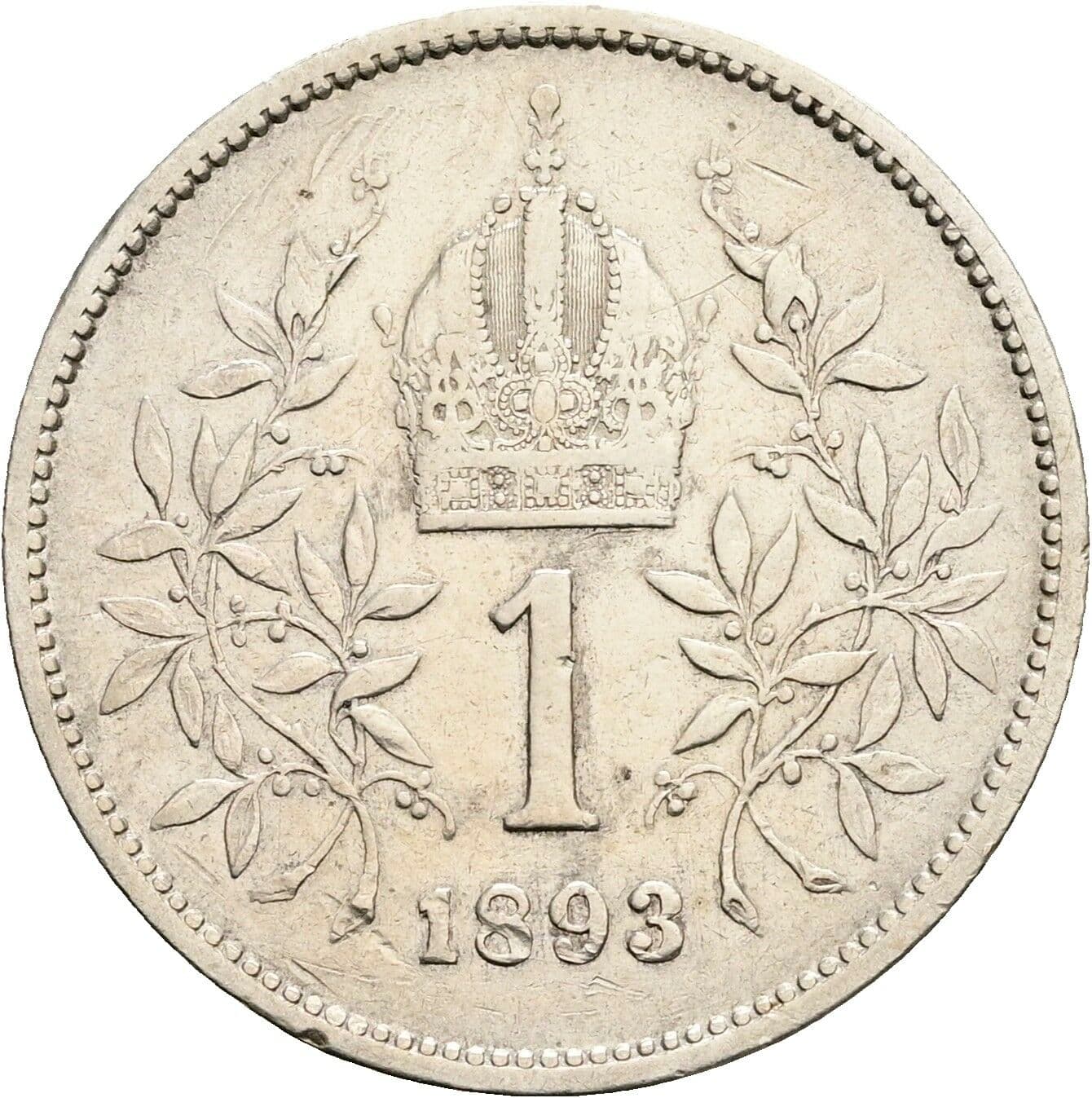 1 Krone Franz Joseph I. 1848-1916 1893 – Rückseite