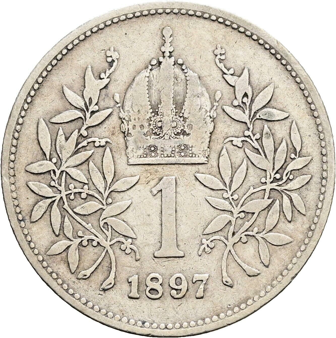 1 Krone Franz Joseph I. 1848-1916 1897 – Rückseite