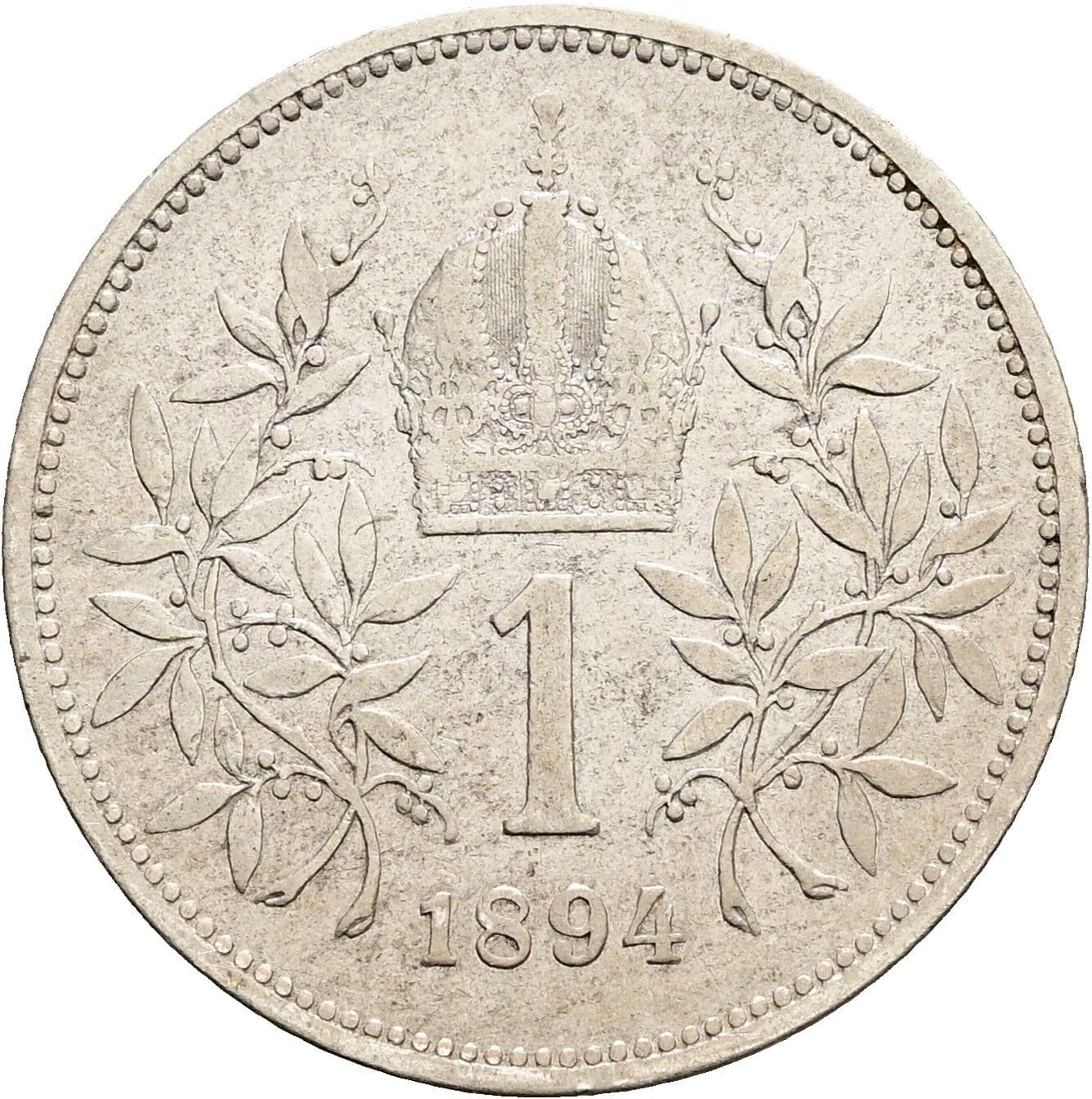 1 Krone Franz Joseph I. 1848-1916 1894 – Rückseite