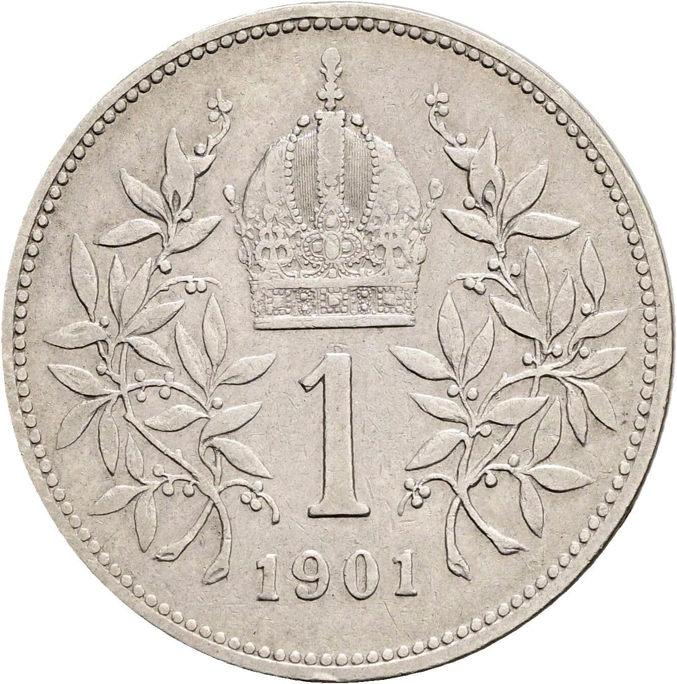 1 Krone Franz Joseph I. 1848-1916 1901 – Rückseite