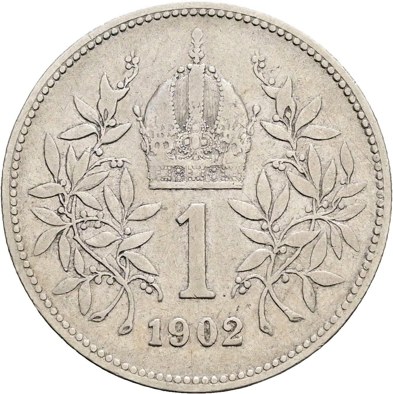 1 Krone Franz Joseph I. 1848-1916 1902 – Rückseite