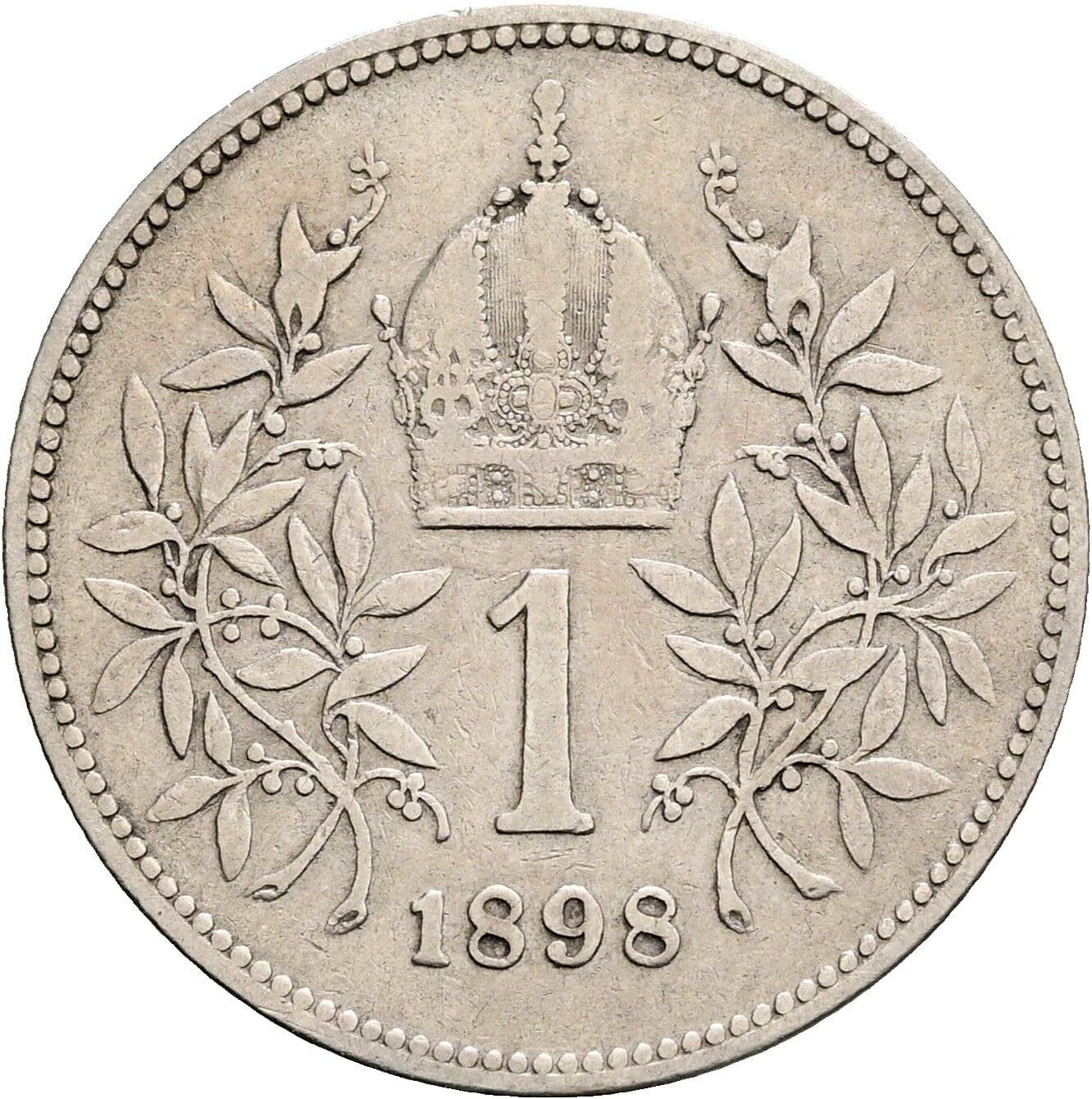 1 Krone Franz Joseph I. 1848-1916 1898 – Rückseite