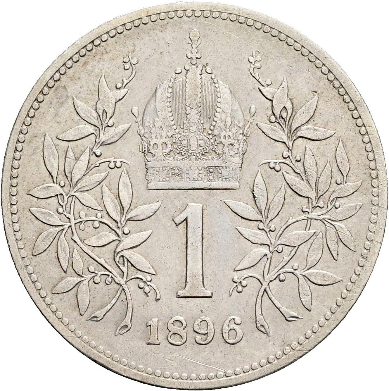 1 Krone Franz Joseph I. 1848-1916 1896 – Rückseite