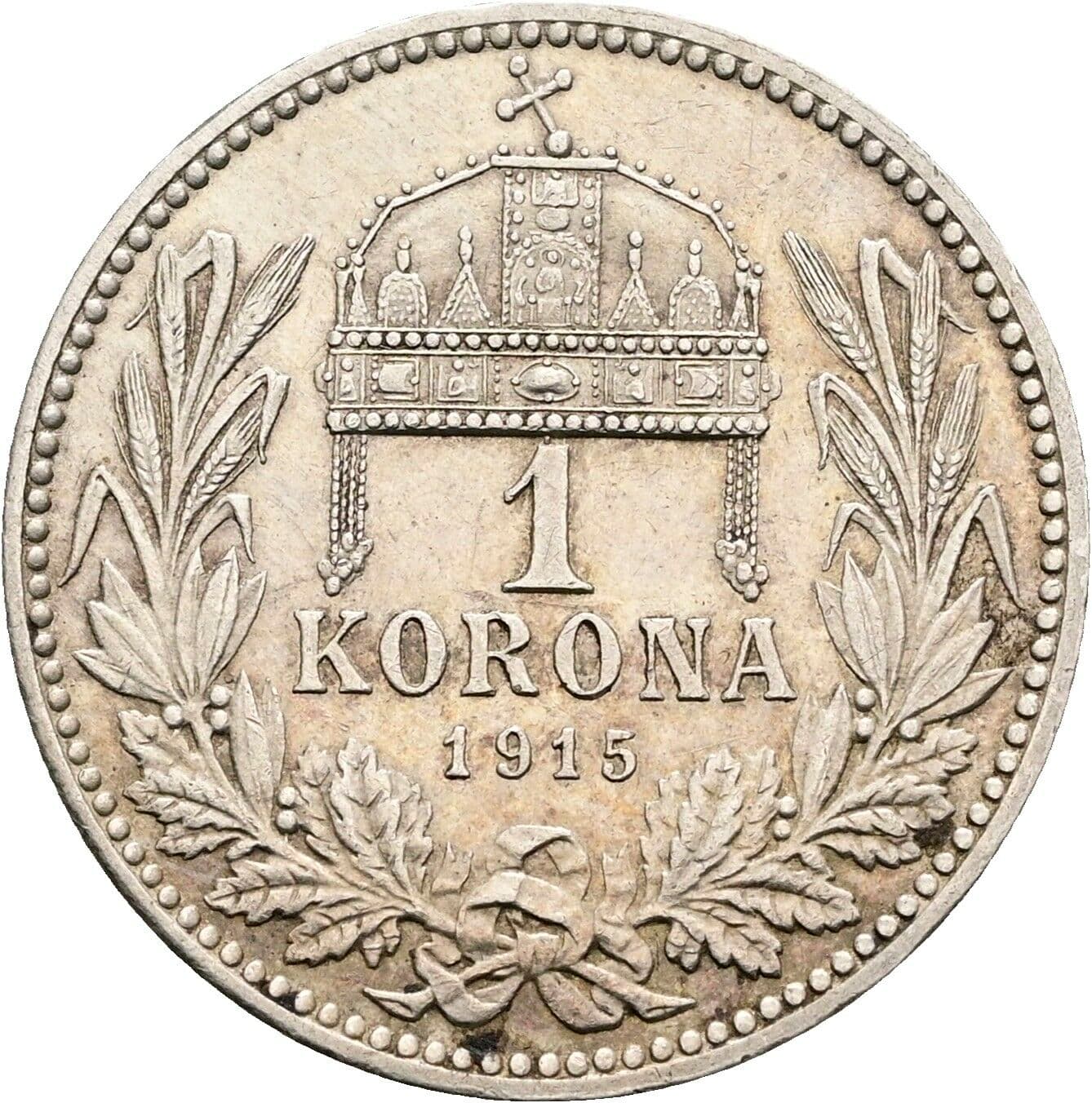 1 Korona Franz Joseph I. 1848-1916 1915 KB, Kremnitz – Rückseite