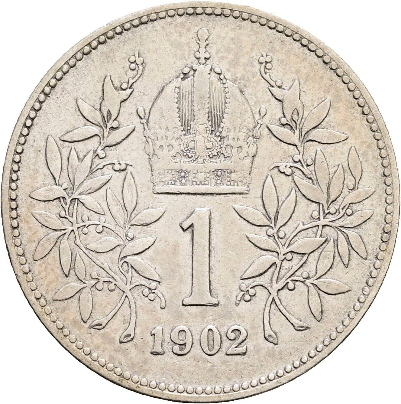 1 Krone Franz Joseph I. 1848-1916 1902 – Rückseite
