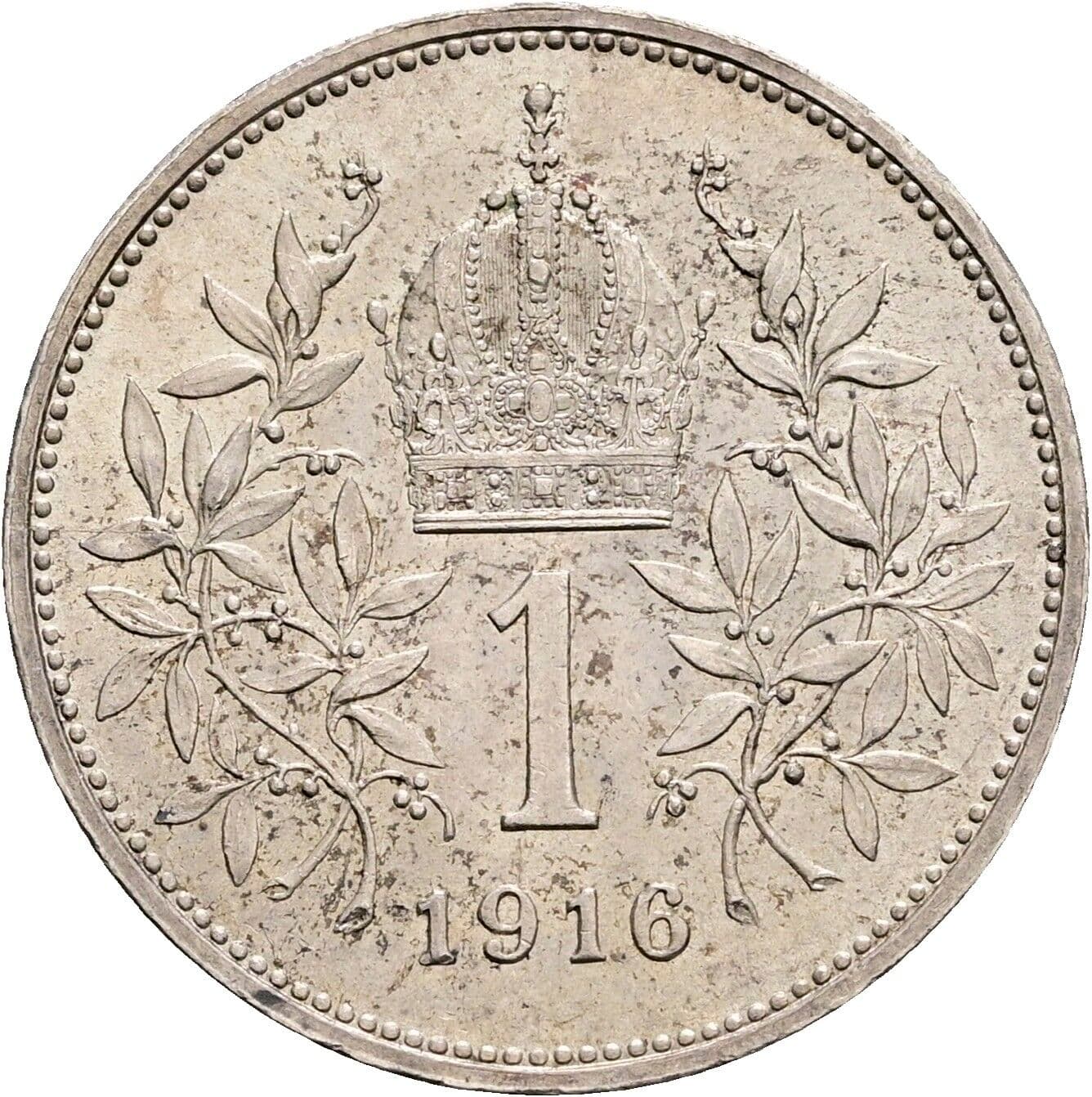 1 Krone Franz Joseph I. 1848-1916 1916 – Rückseite