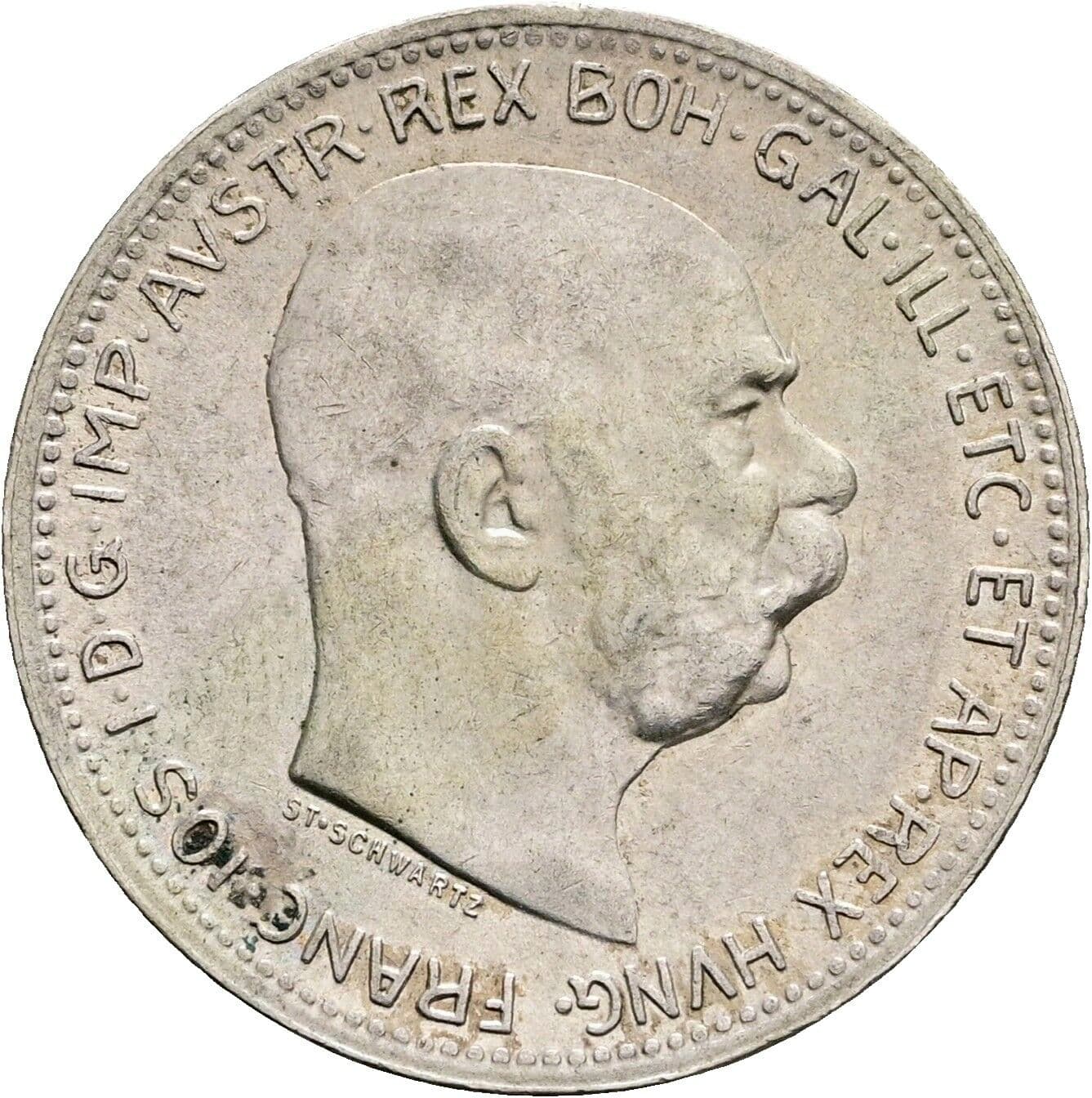 1 Krone Franz Joseph I. 1848-1916 1916 – Vorderseite