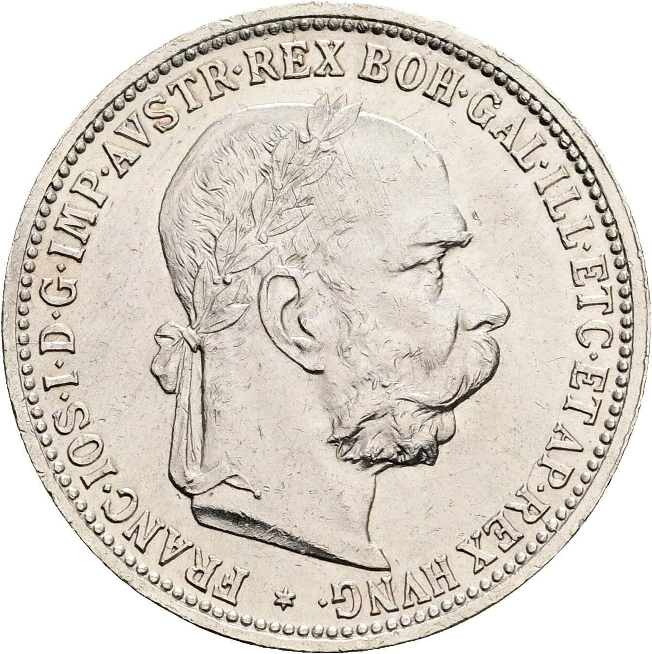 1 Krone Franz Joseph I. 1848-1916 1893 – Vorderseite