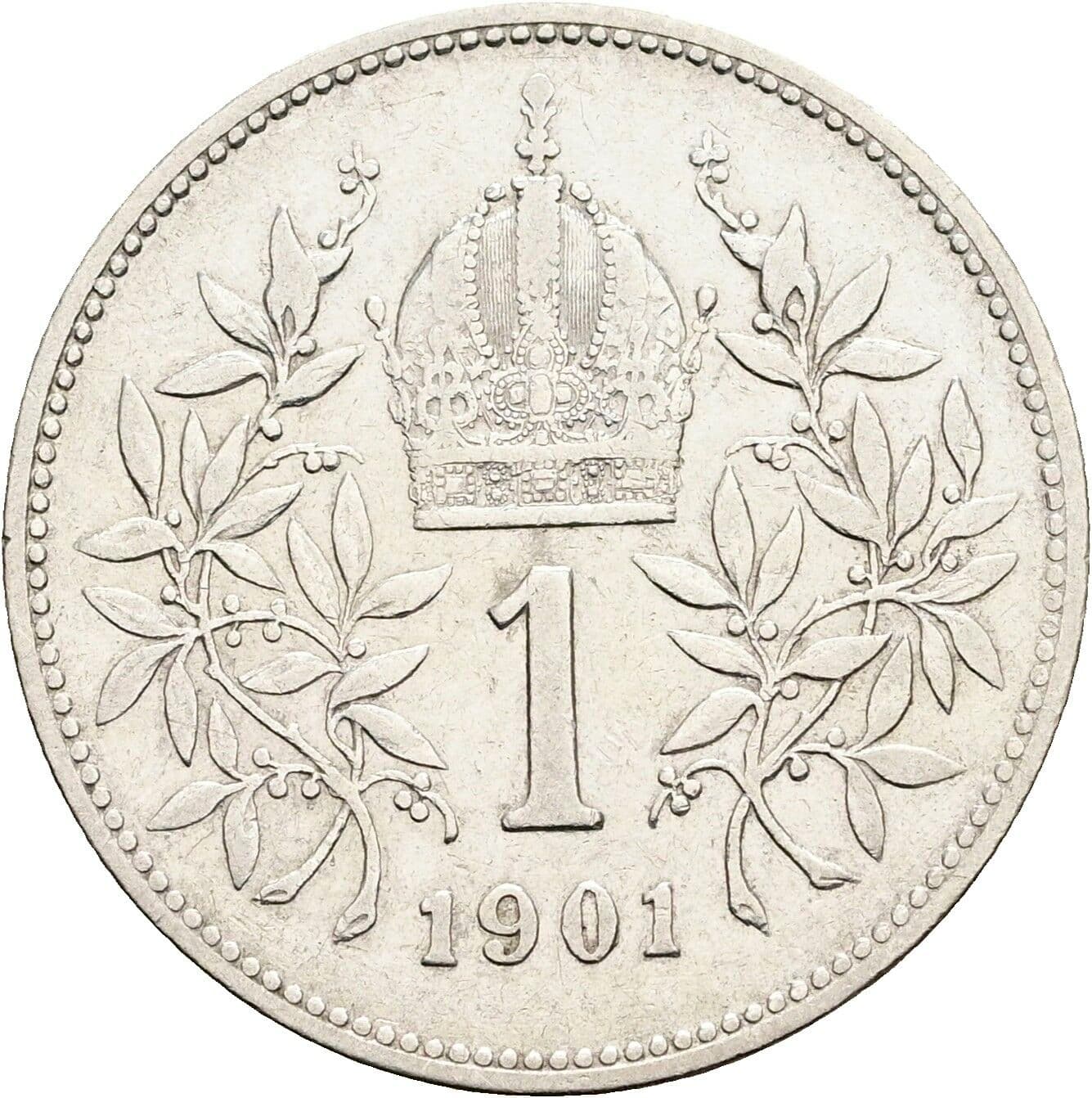 1 Krone Franz Joseph I. 1848-1916 1901 – Rückseite