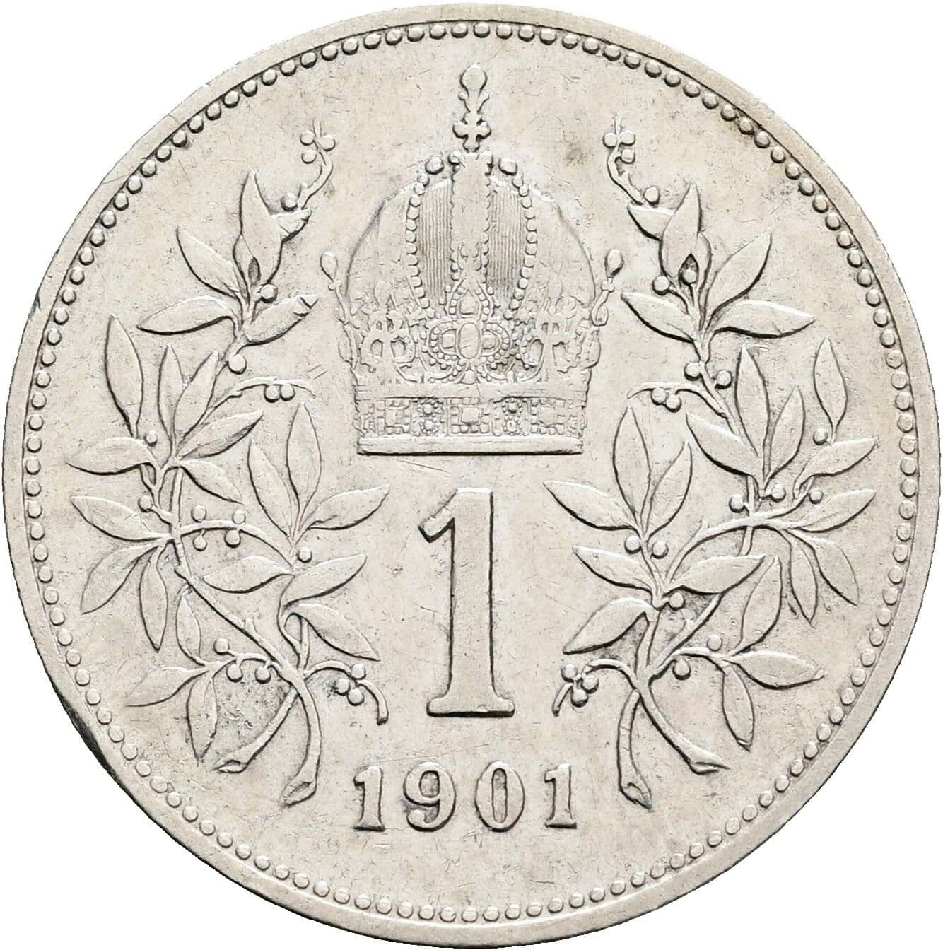 1 Krone Franz Joseph I. 1848-1916 1901 – Rückseite