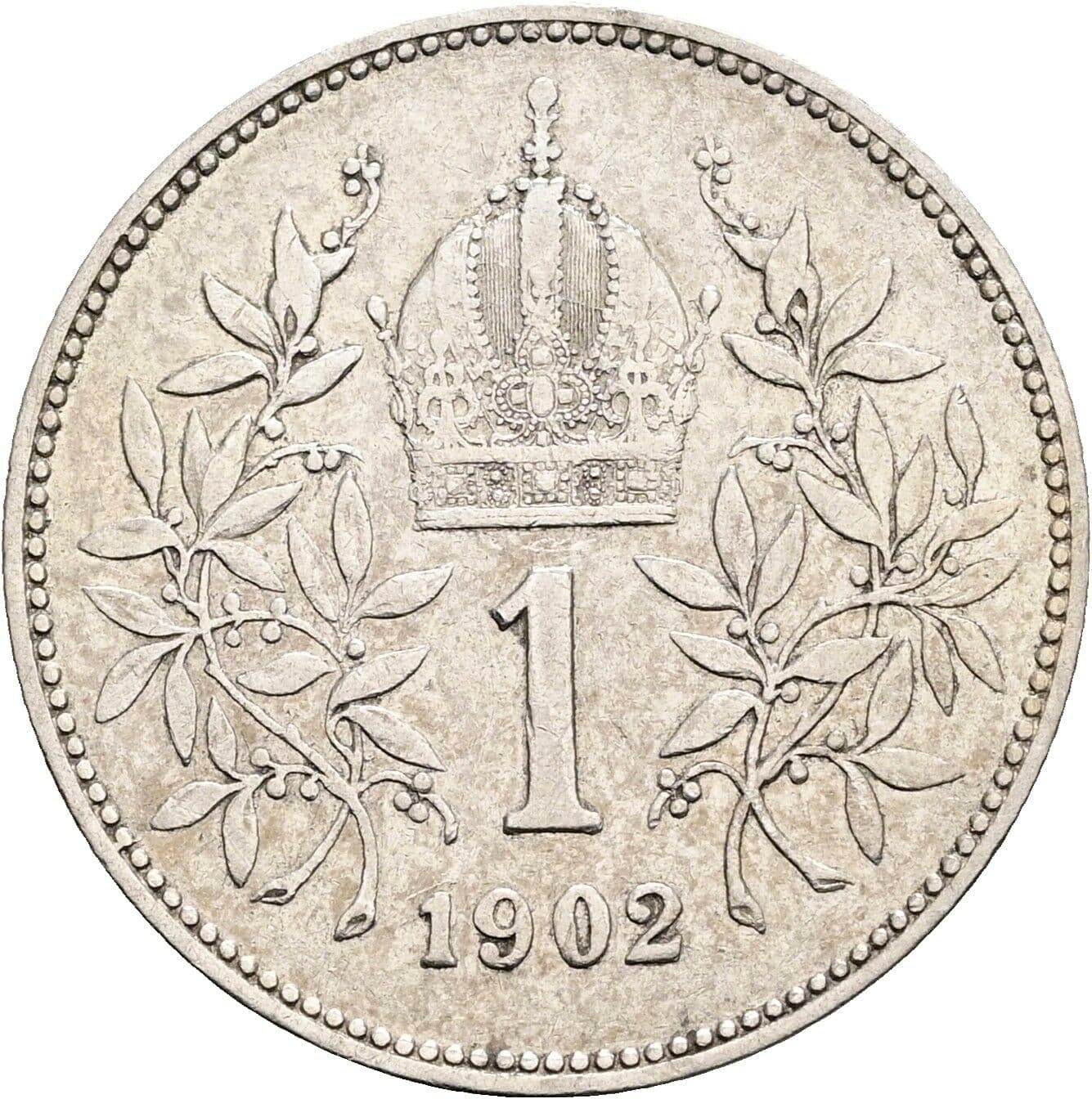 1 Krone Franz Joseph I. 1848-1916 1902 – Rückseite