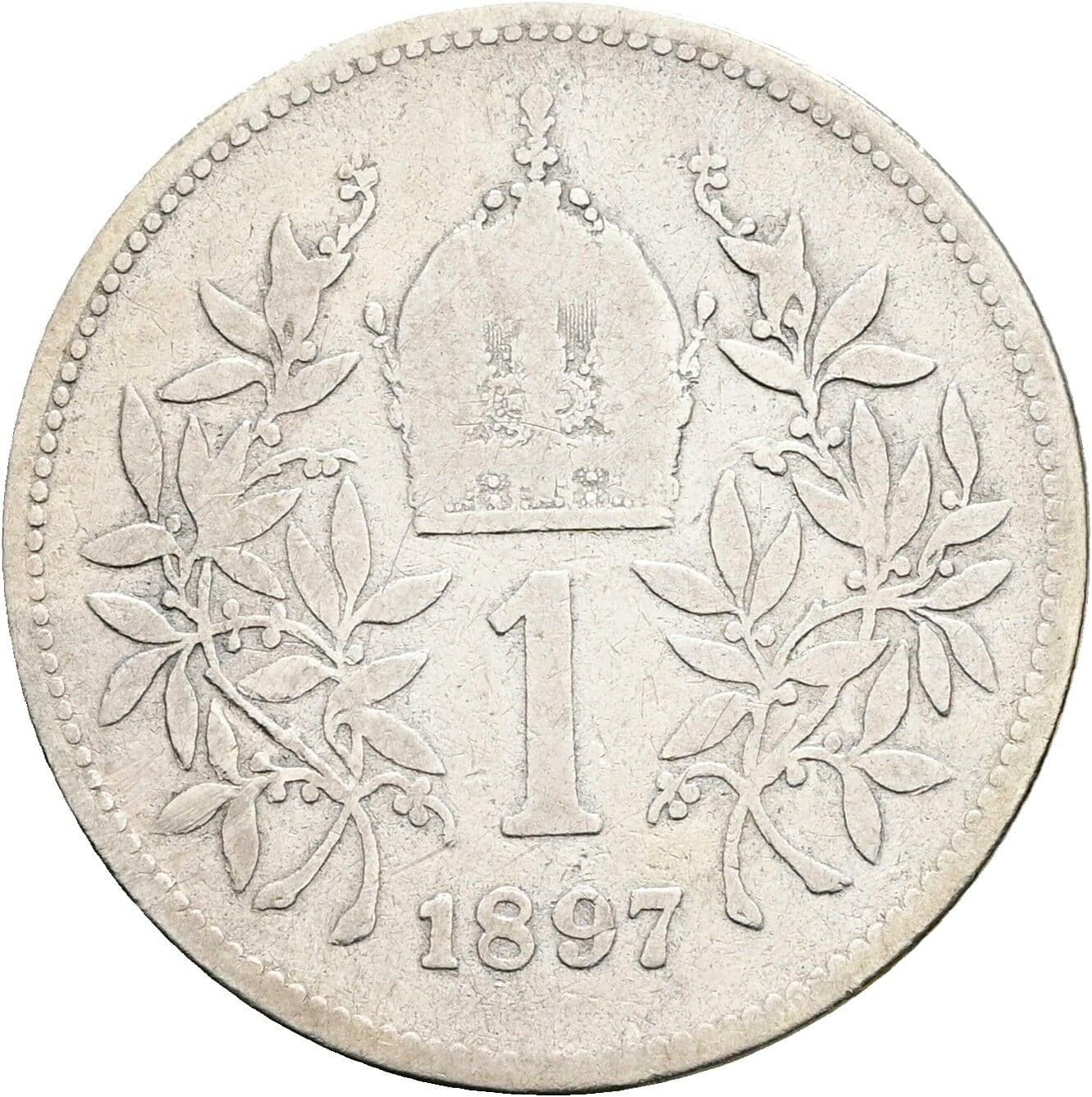 1 Krone Franz Joseph I. 1848-1916 1897 – Rückseite