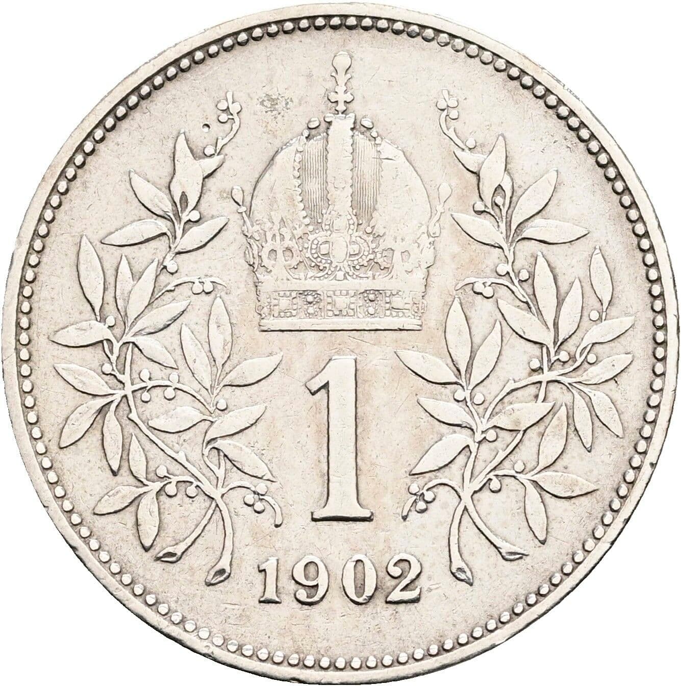 1 Krone Franz Joseph I. 1848-1916 1902 – Rückseite