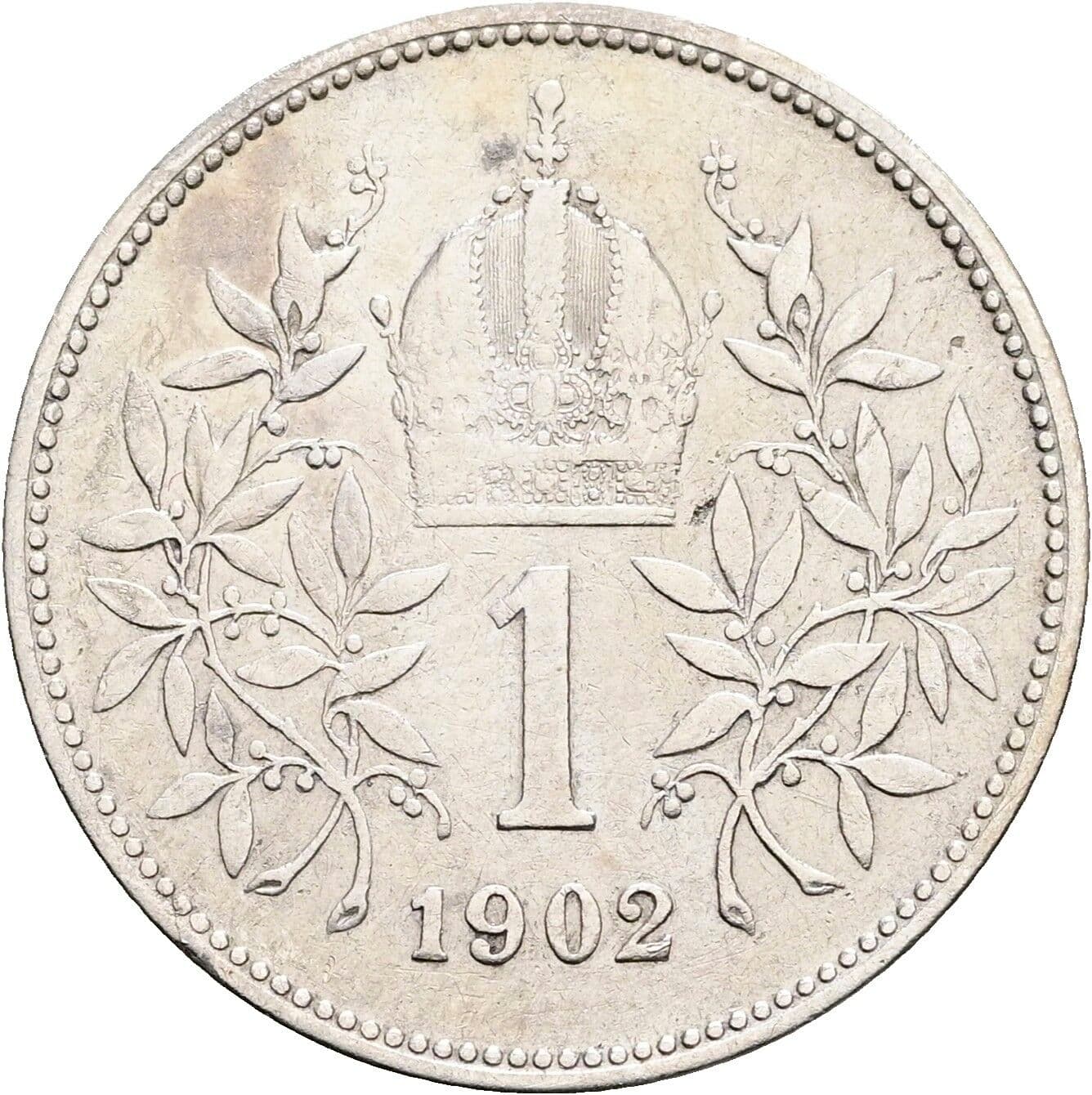 1 Krone Franz Joseph I. 1848-1916 1902 – Rückseite