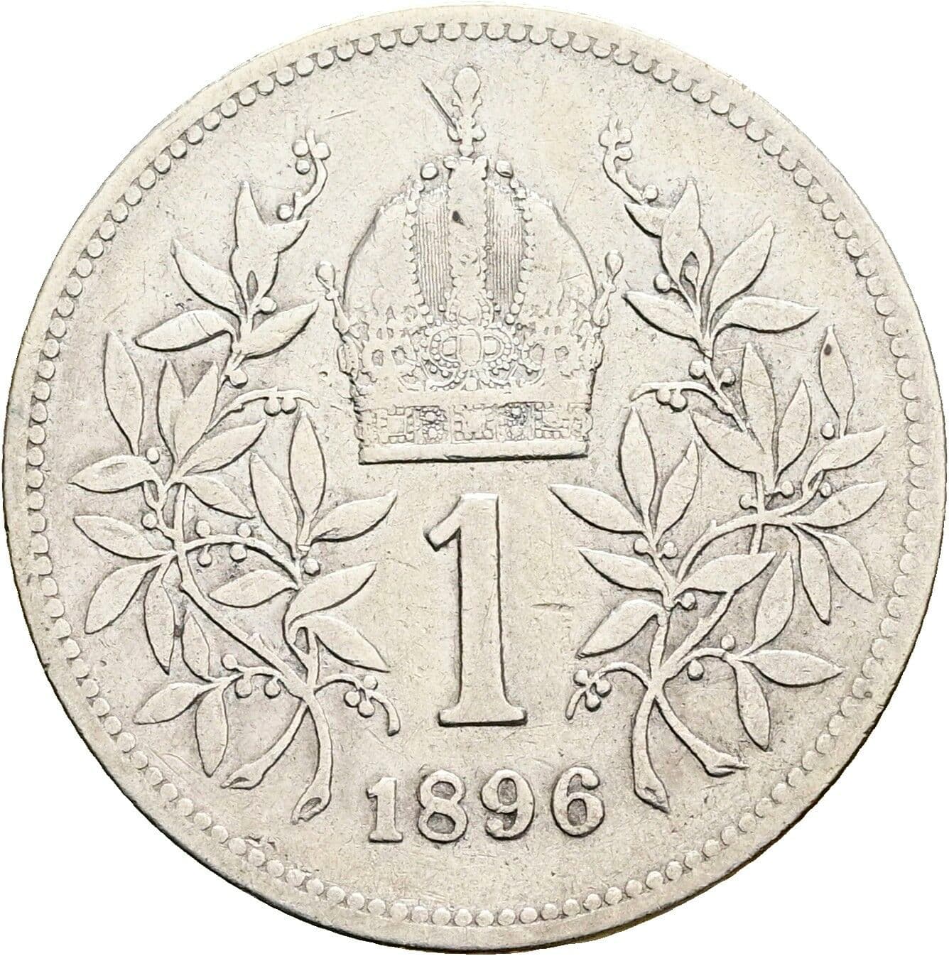 1 Krone Franz Joseph I. 1848-1916 1896 – Rückseite