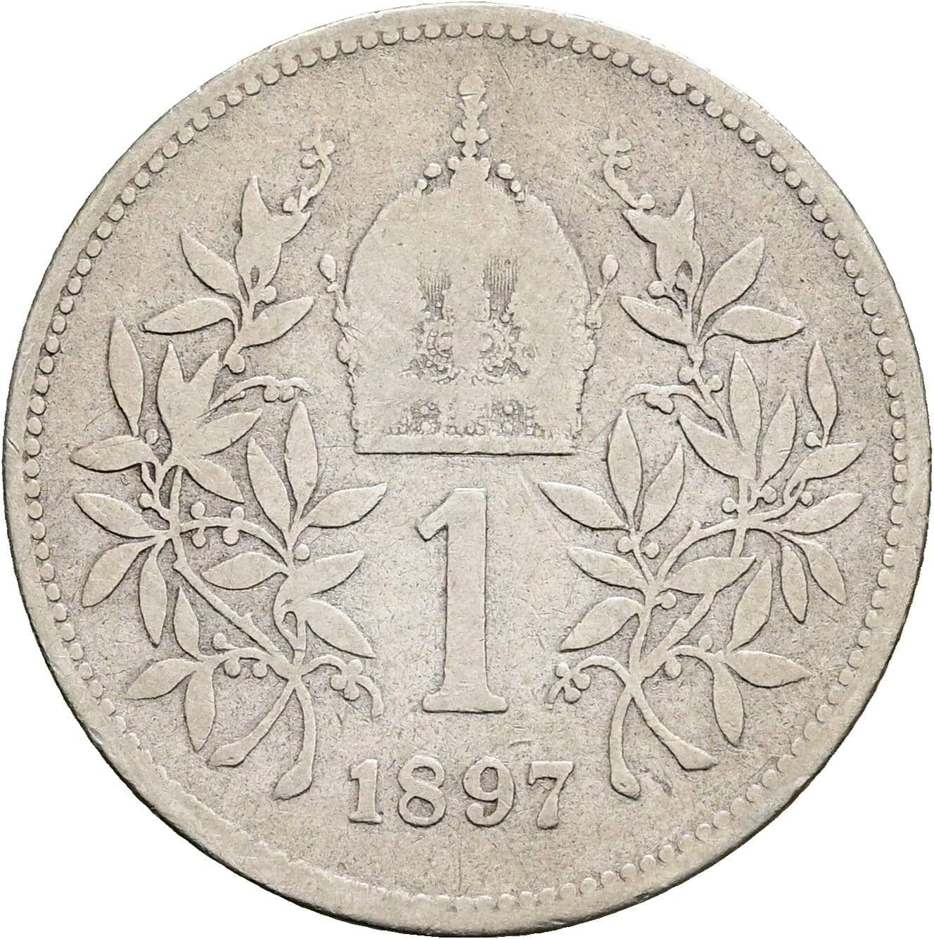 1 Krone Franz Joseph I. 1848-1916 1897 – Rückseite