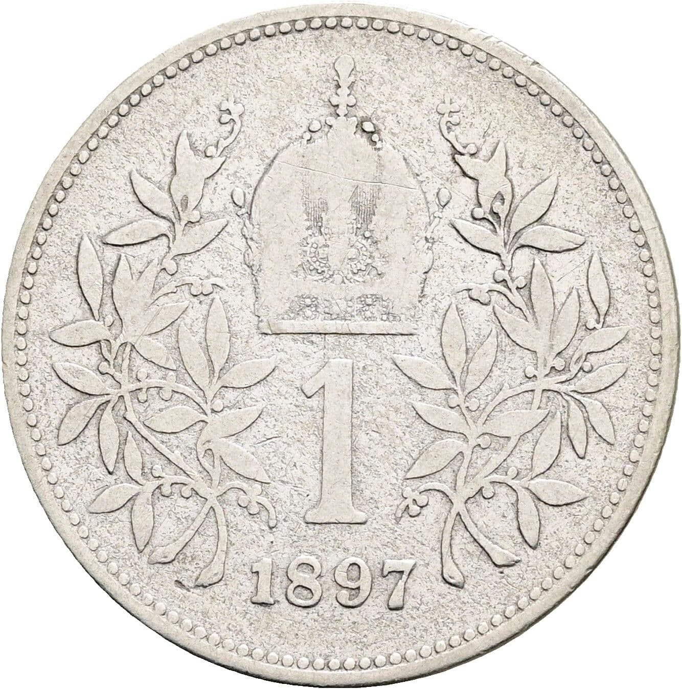 1 Krone Franz Joseph I. 1848-1916 1897 – Rückseite