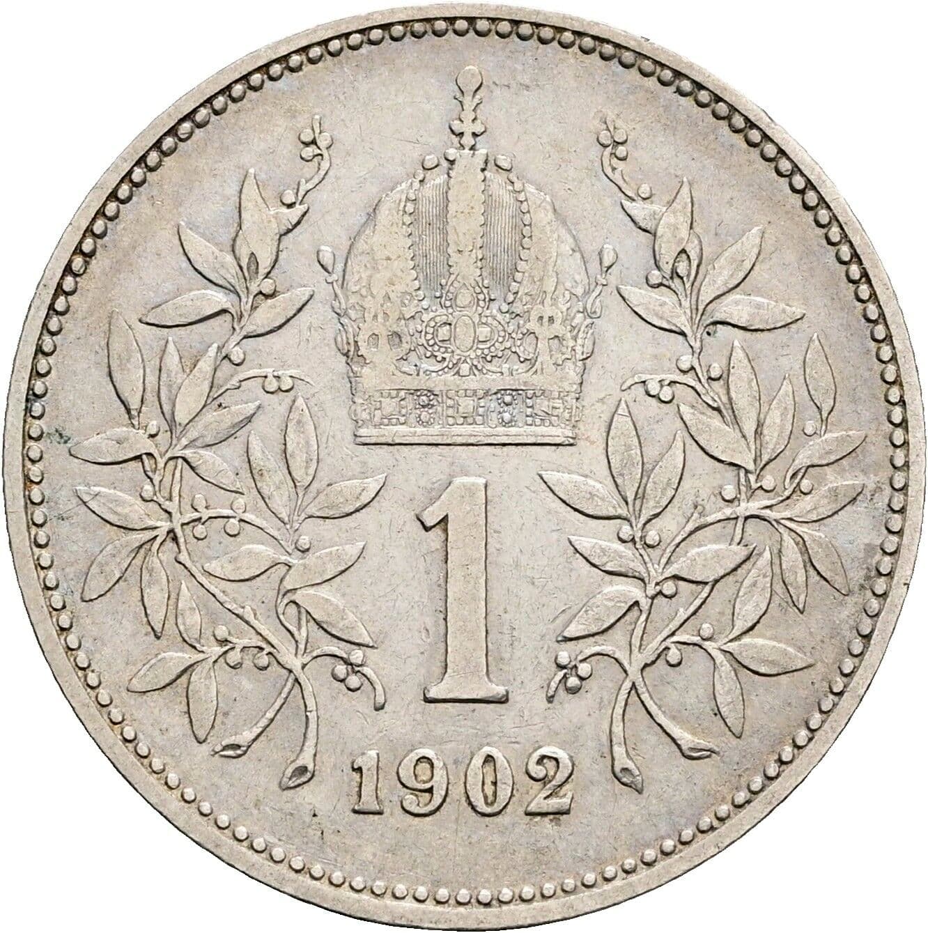 1 Krone Franz Joseph I. 1848-1916 1902 – Rückseite