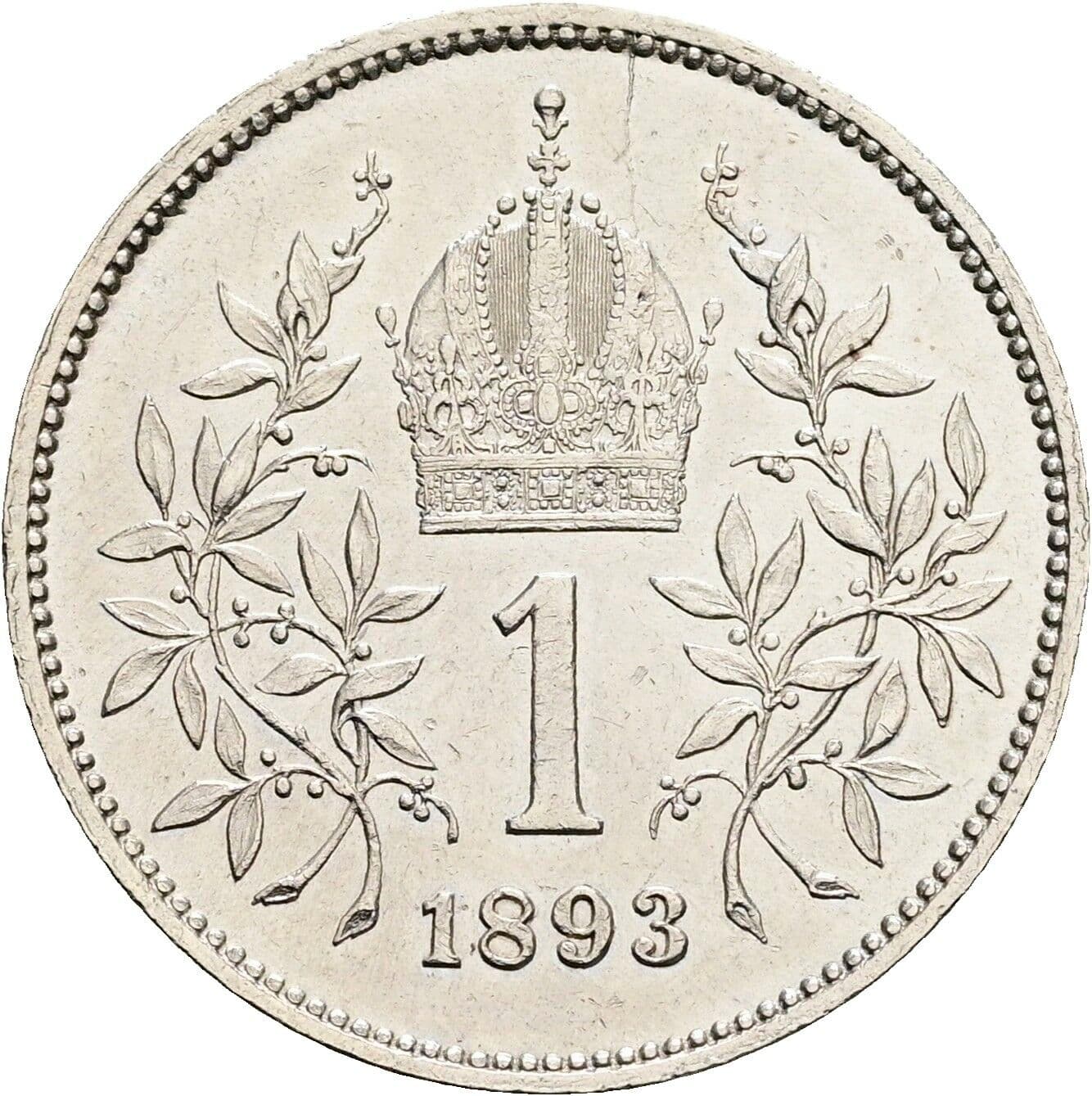 1 Krone Franz Joseph I. 1848-1916 1893 – Rückseite