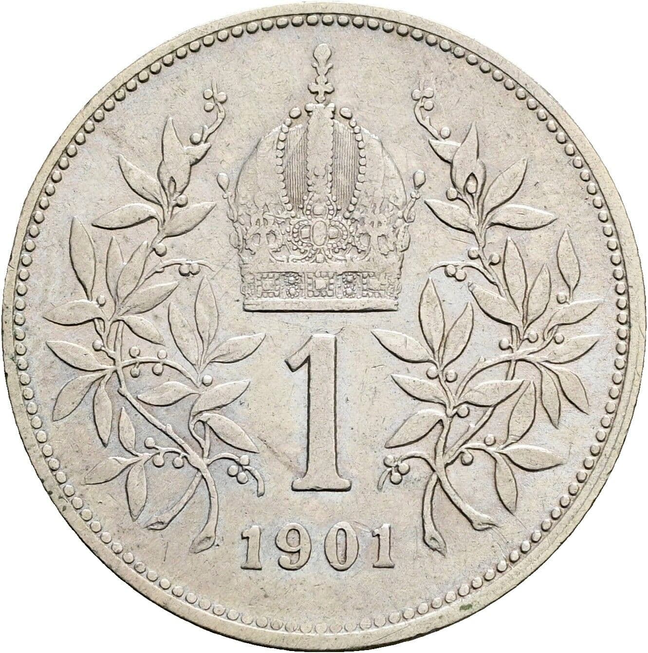 1 Krone Franz Joseph I. 1848-1916 1901 – Rückseite