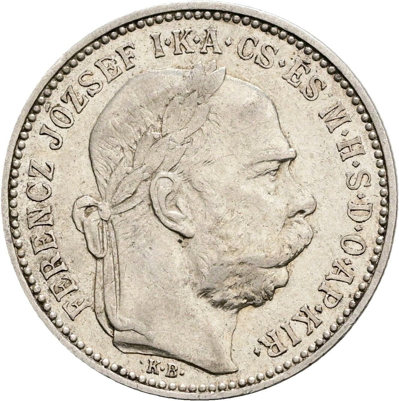 1 Korona Franz Joseph I. 1848-1916 1896 KB – Vorderseite