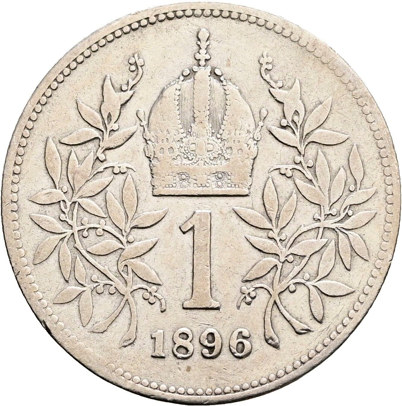 1 Krone Franz Joseph I. 1848-1916 1896 – Rückseite